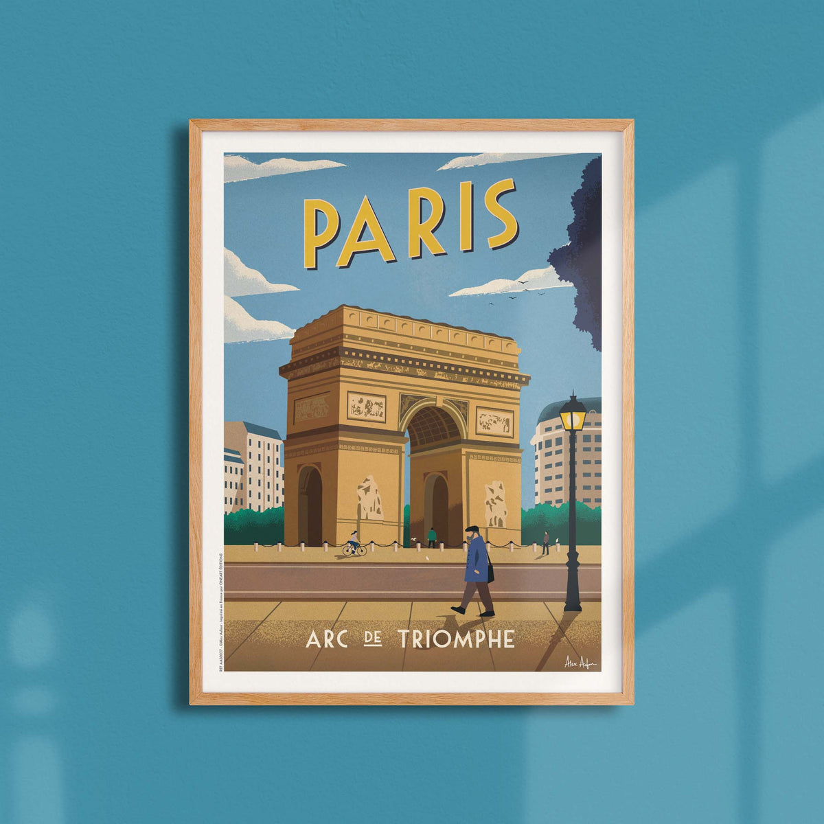 Affiche de voyage France - Paris - Arc de Triomphe par Alex Asfour