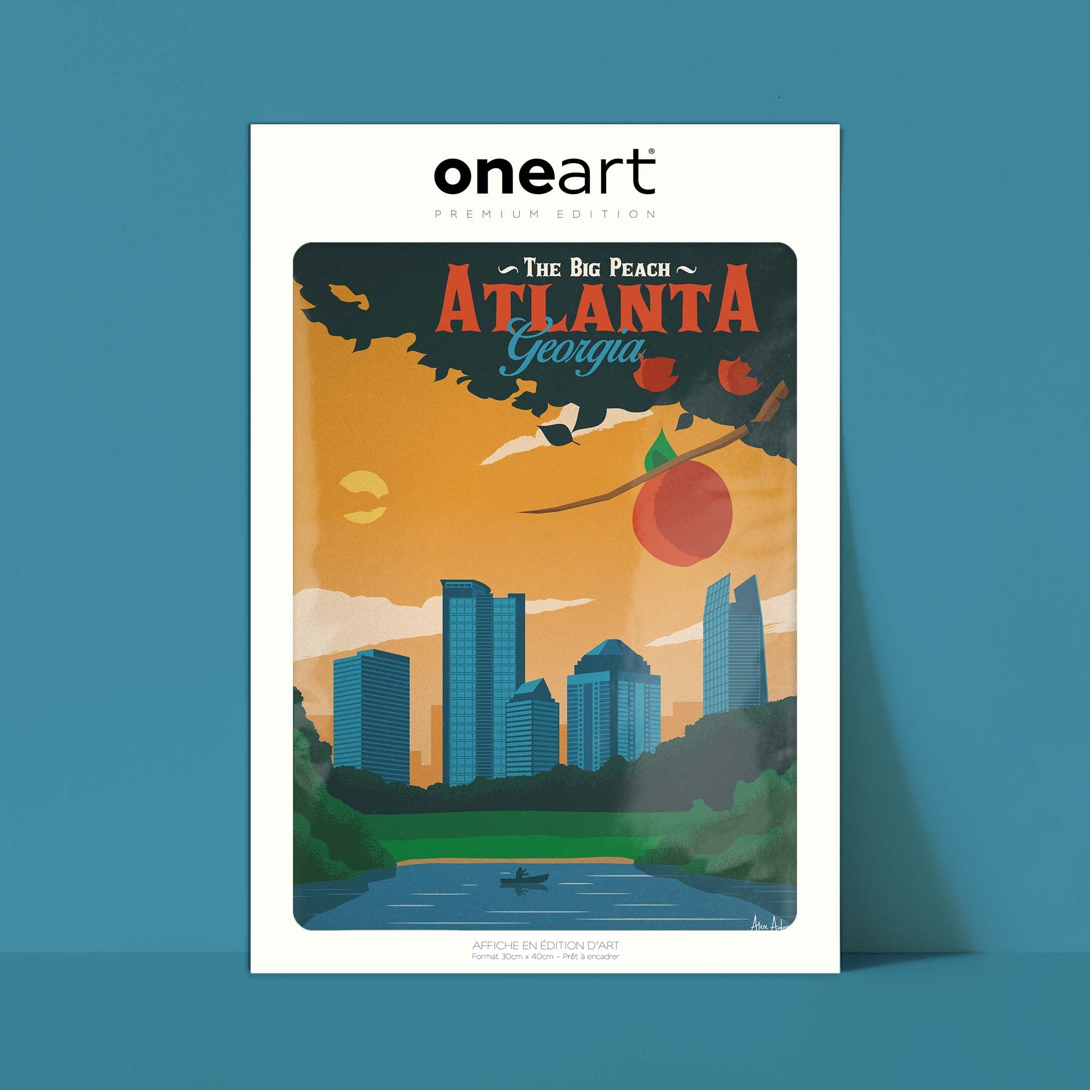 Affiche de voyage États-Unis - Atlanta par Alex Asfour