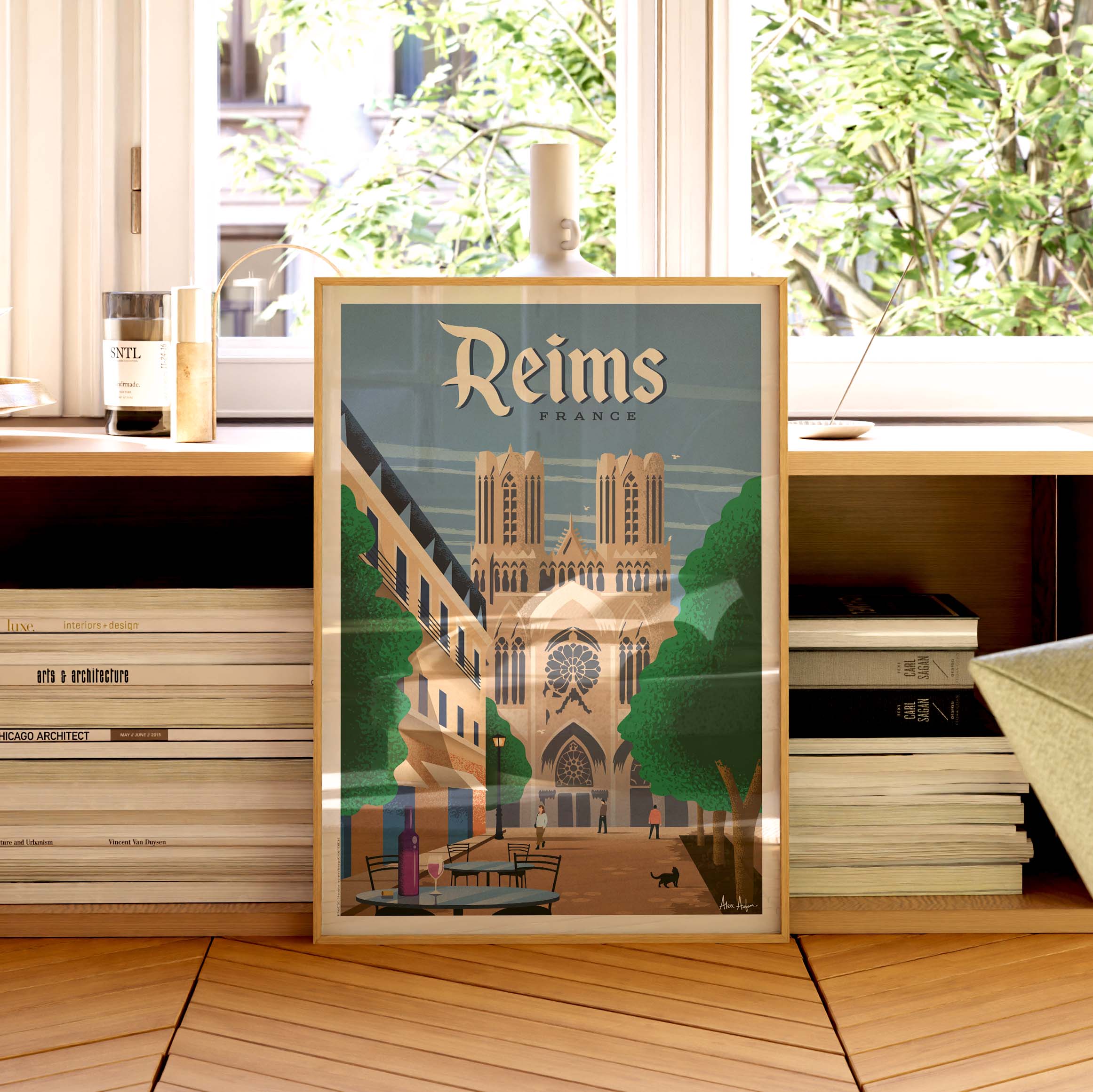 Affiche de voyage France - Reims par Alex Asfour