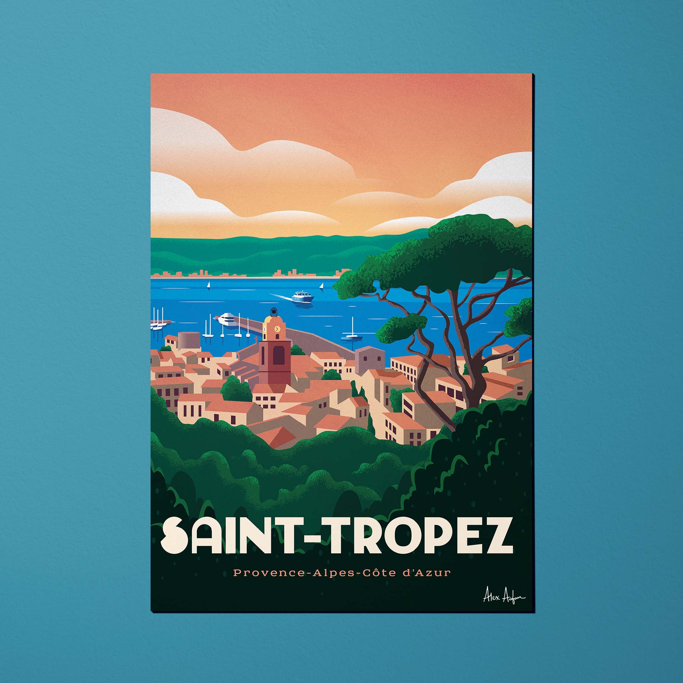 Carte postale de voyage France - Saint-Tropez par Alex Asfour