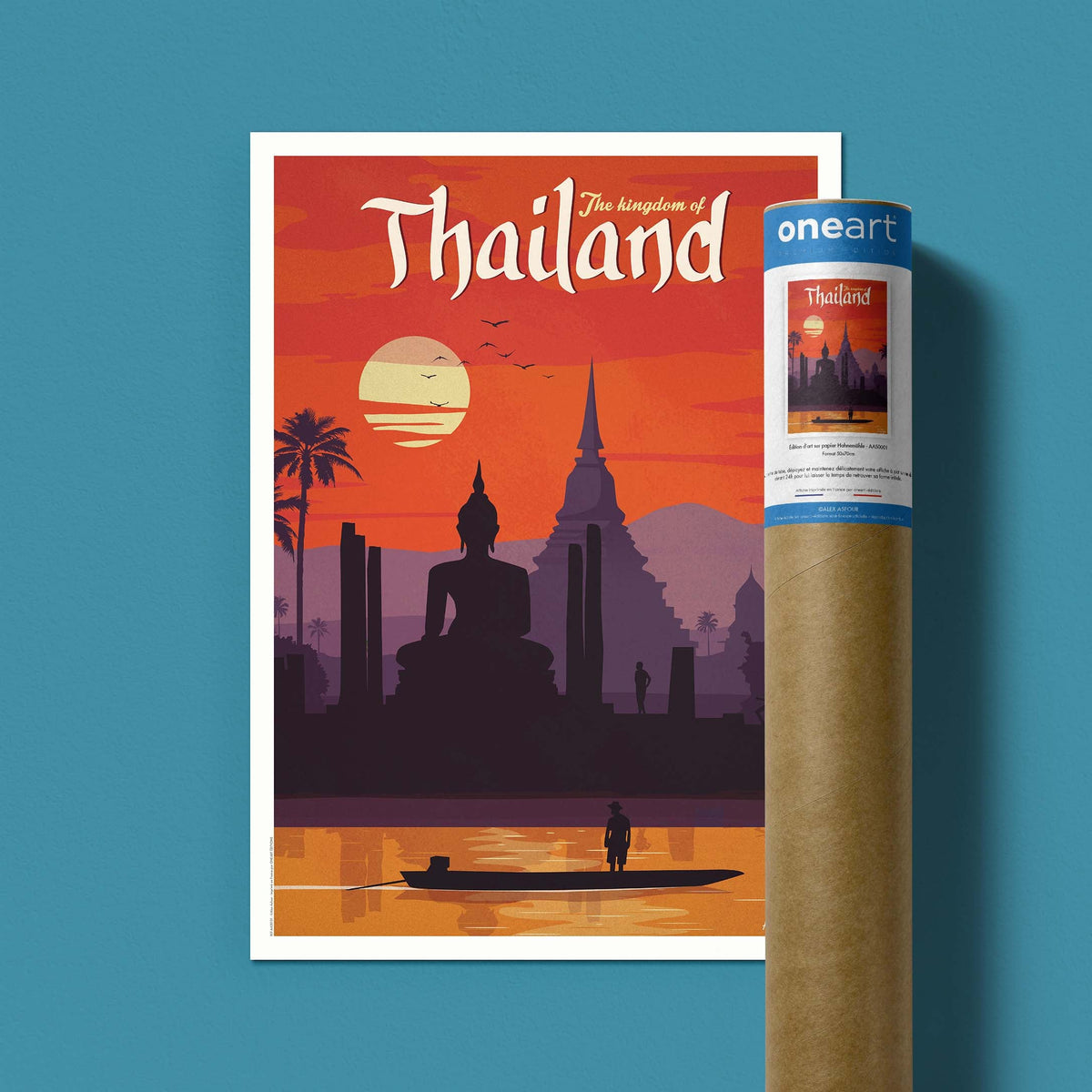 Affiche de voyage Thaïlande -  par Alex Asfour