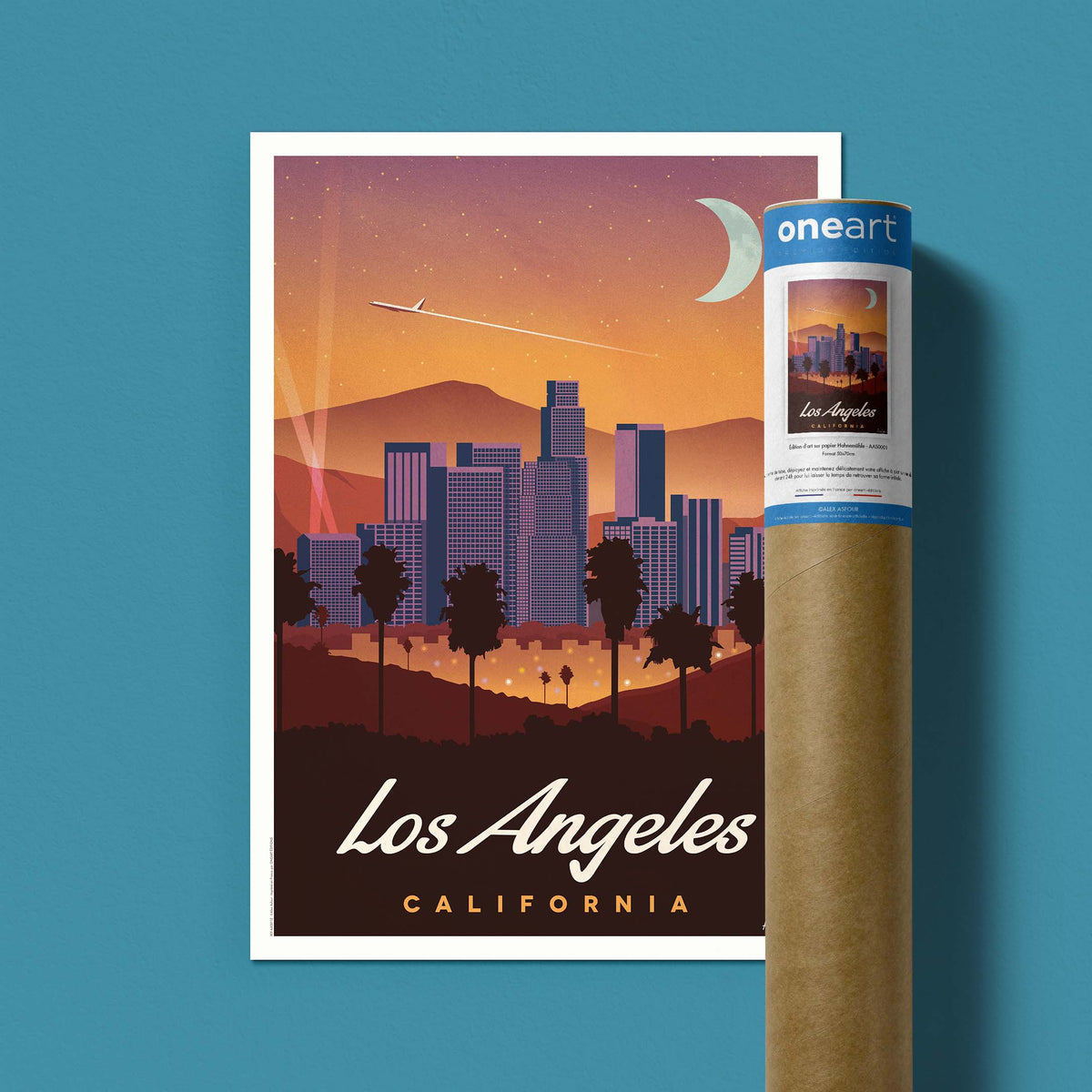 Affiche de voyage États-Unis - Los Angeles par Alex Asfour