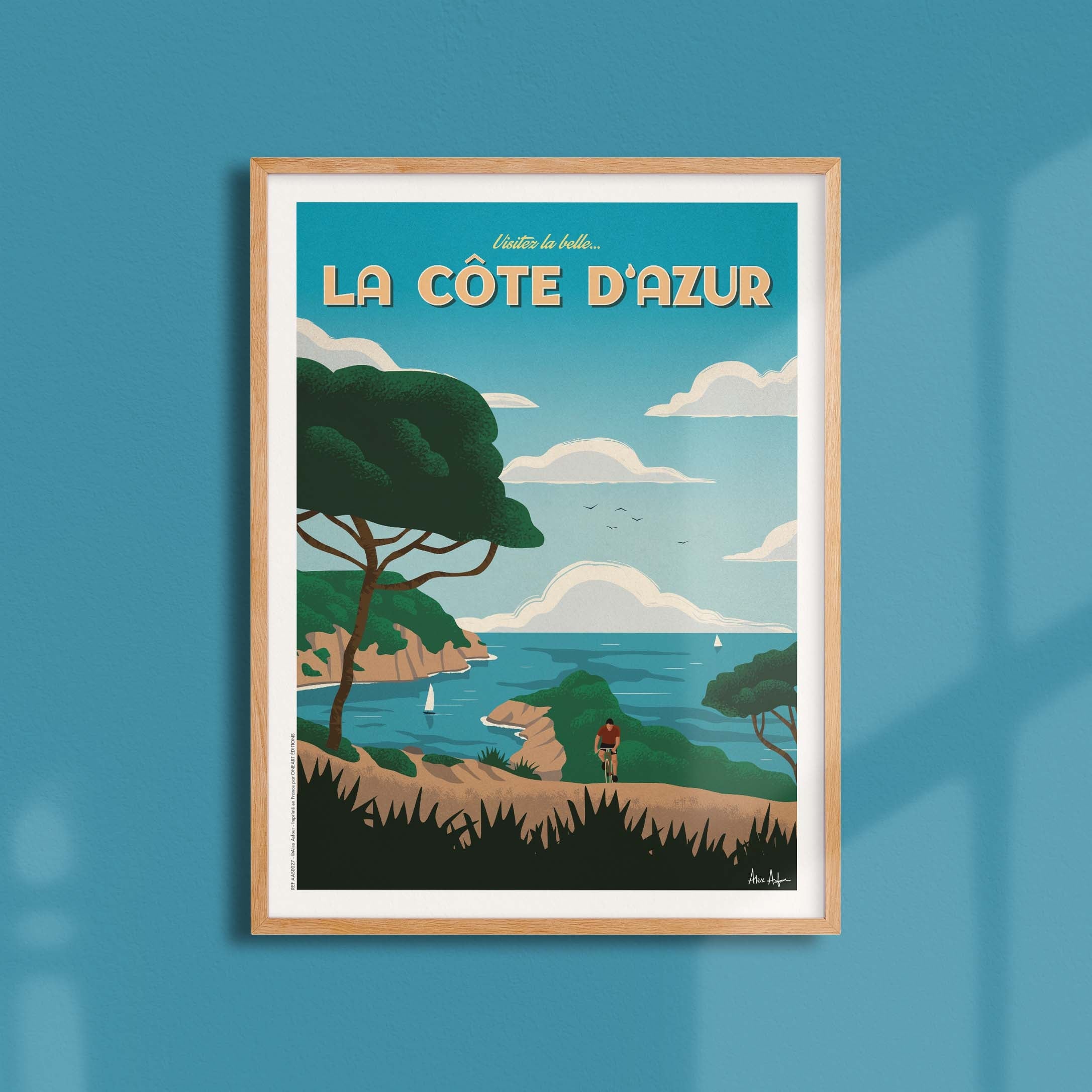 Affiche de voyage France - La Côte d’Azur par Alex Asfour