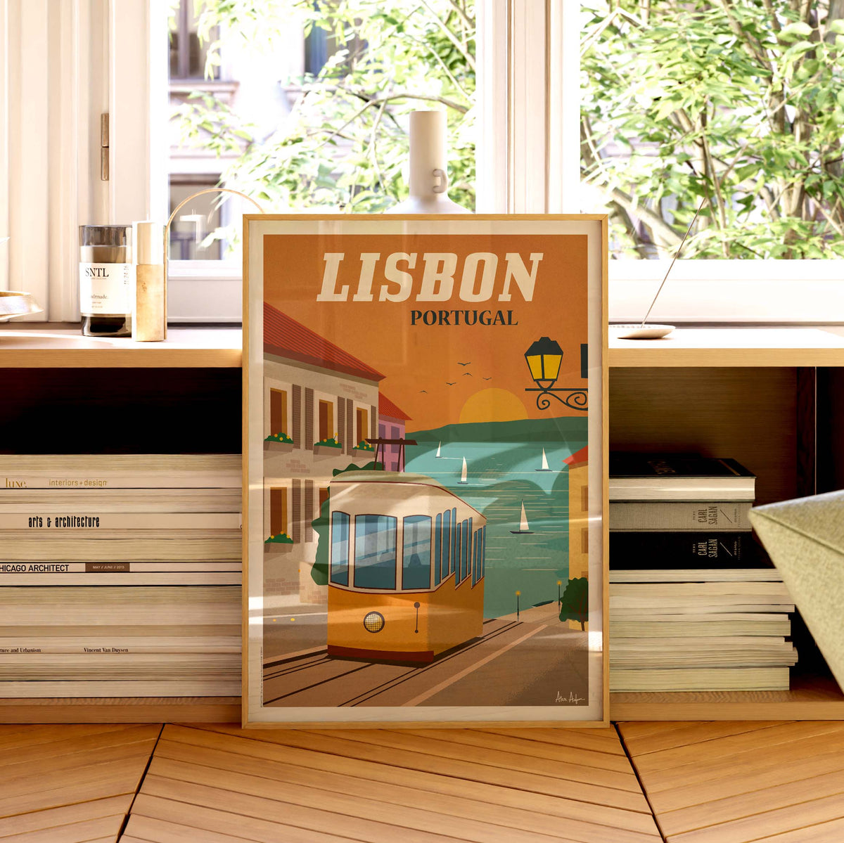 Affiche de voyage Portugal - Lisbonne par Alex Asfour