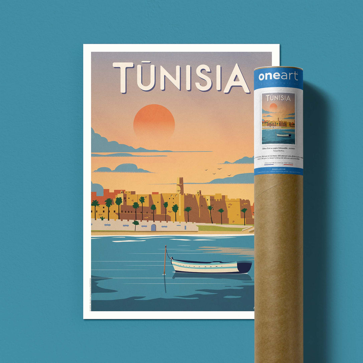 Affiche de voyage Tunisie -  par Alex Asfour