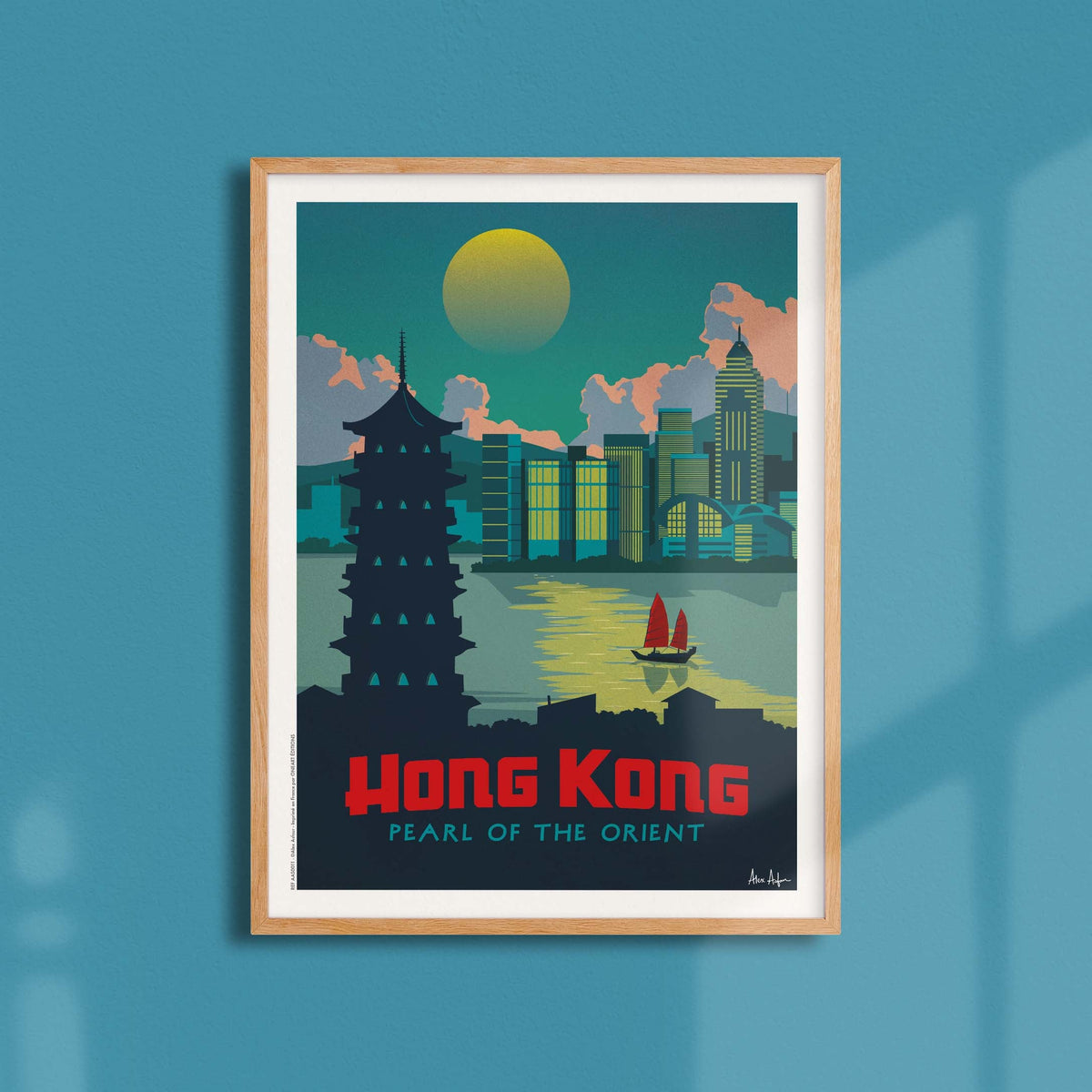 Affiche de voyage Chine - Hong Kong par Alex Asfour