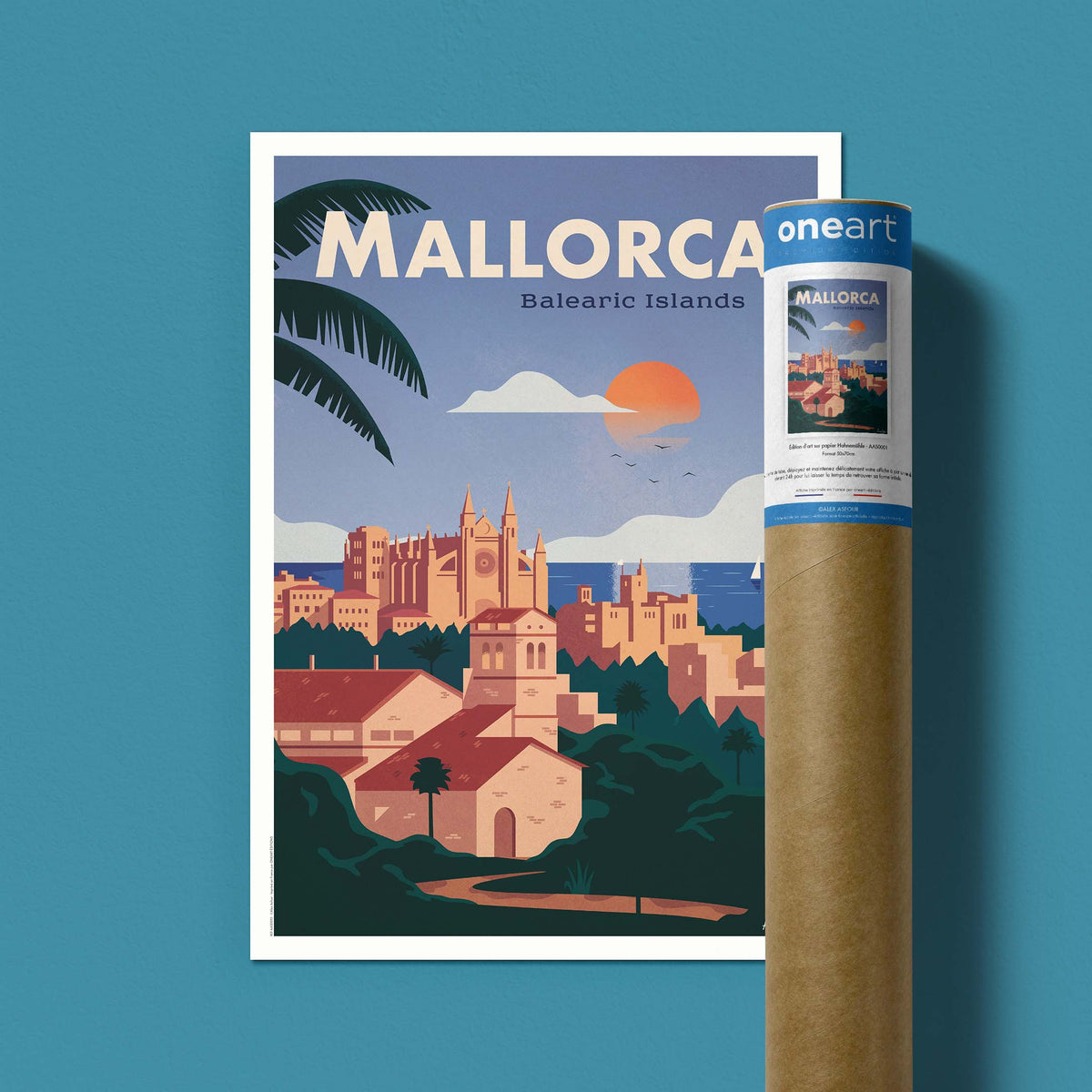 Affiche de voyage Espagne - Majorque par Alex Asfour