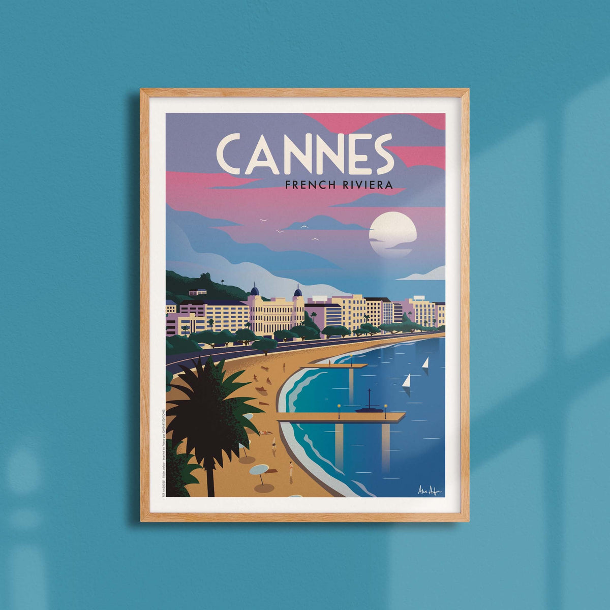 Affiche de voyage France - Cannes par Alex Asfour
