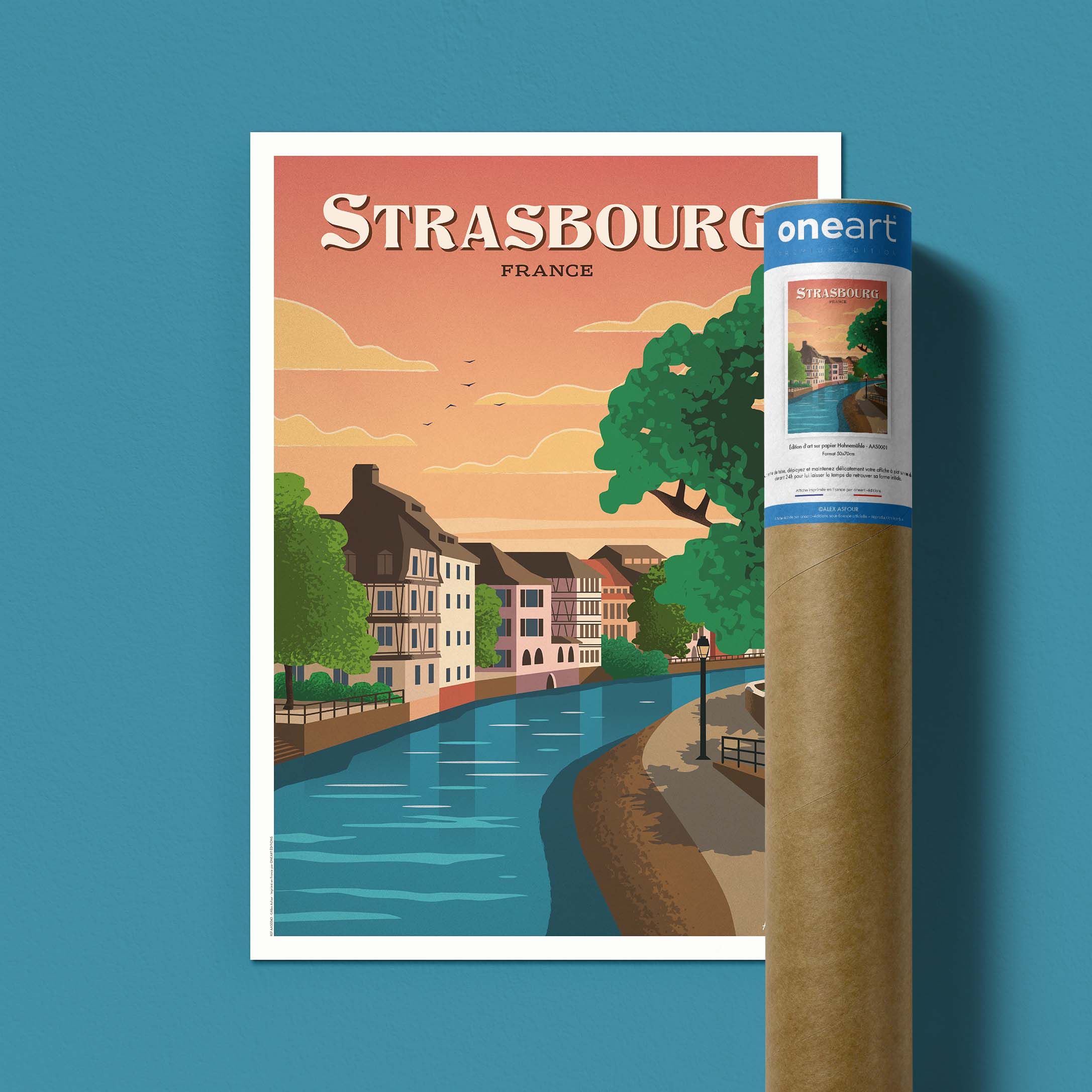 Affiche de voyage France - Strasbourg par Alex Asfour