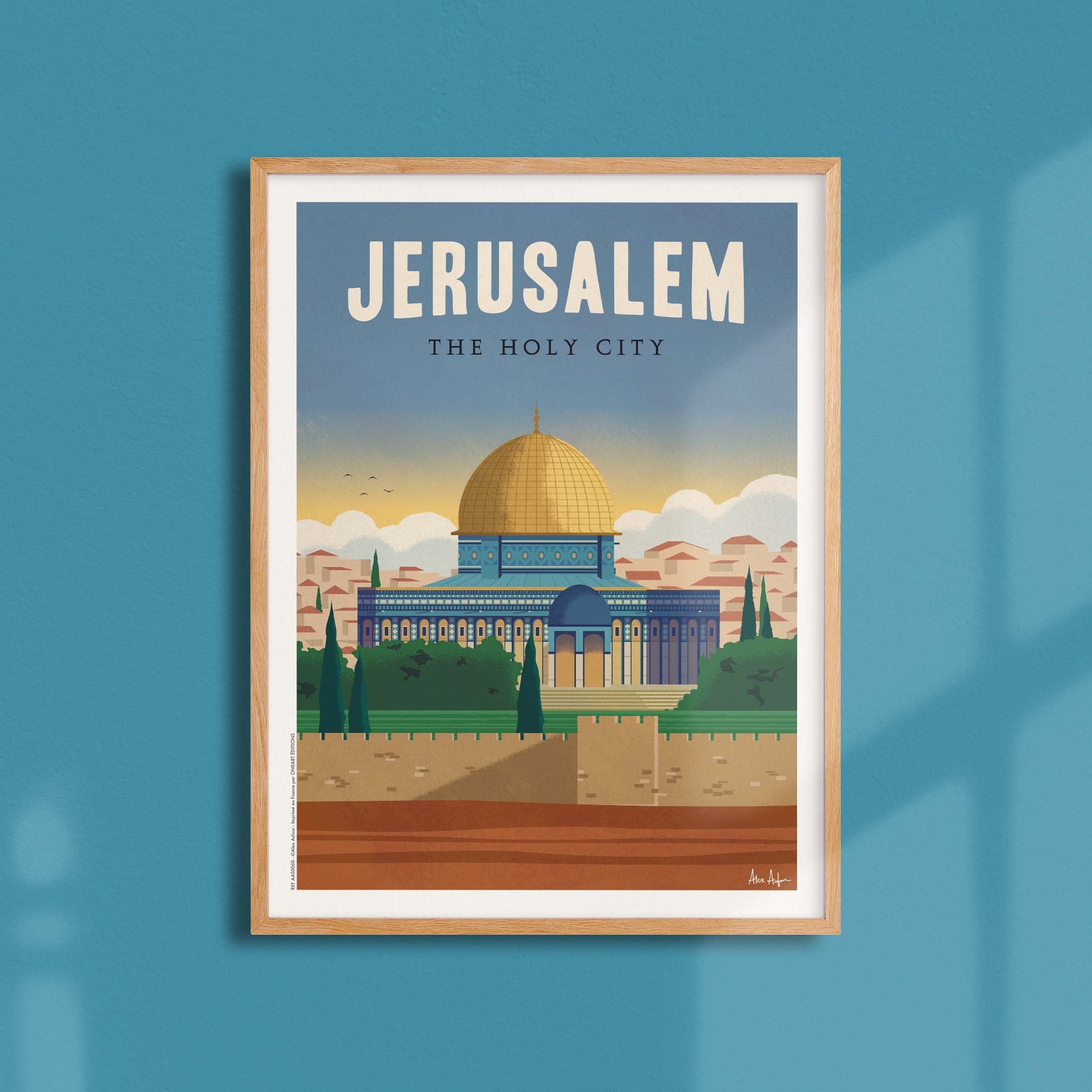 Affiche de voyage Israël - Jérusalem par Alex Asfour