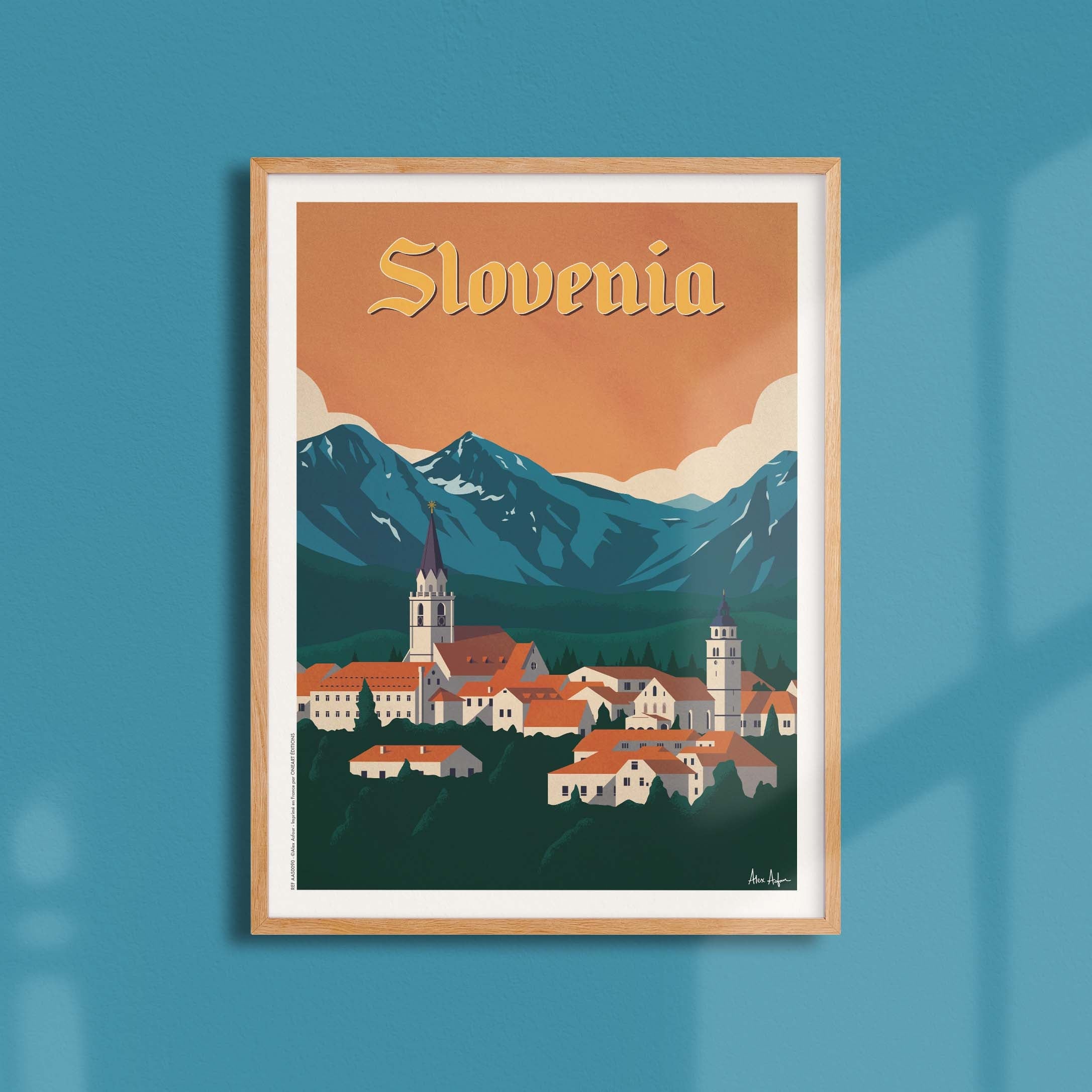Affiche de voyage Slovénie -  par Alex Asfour