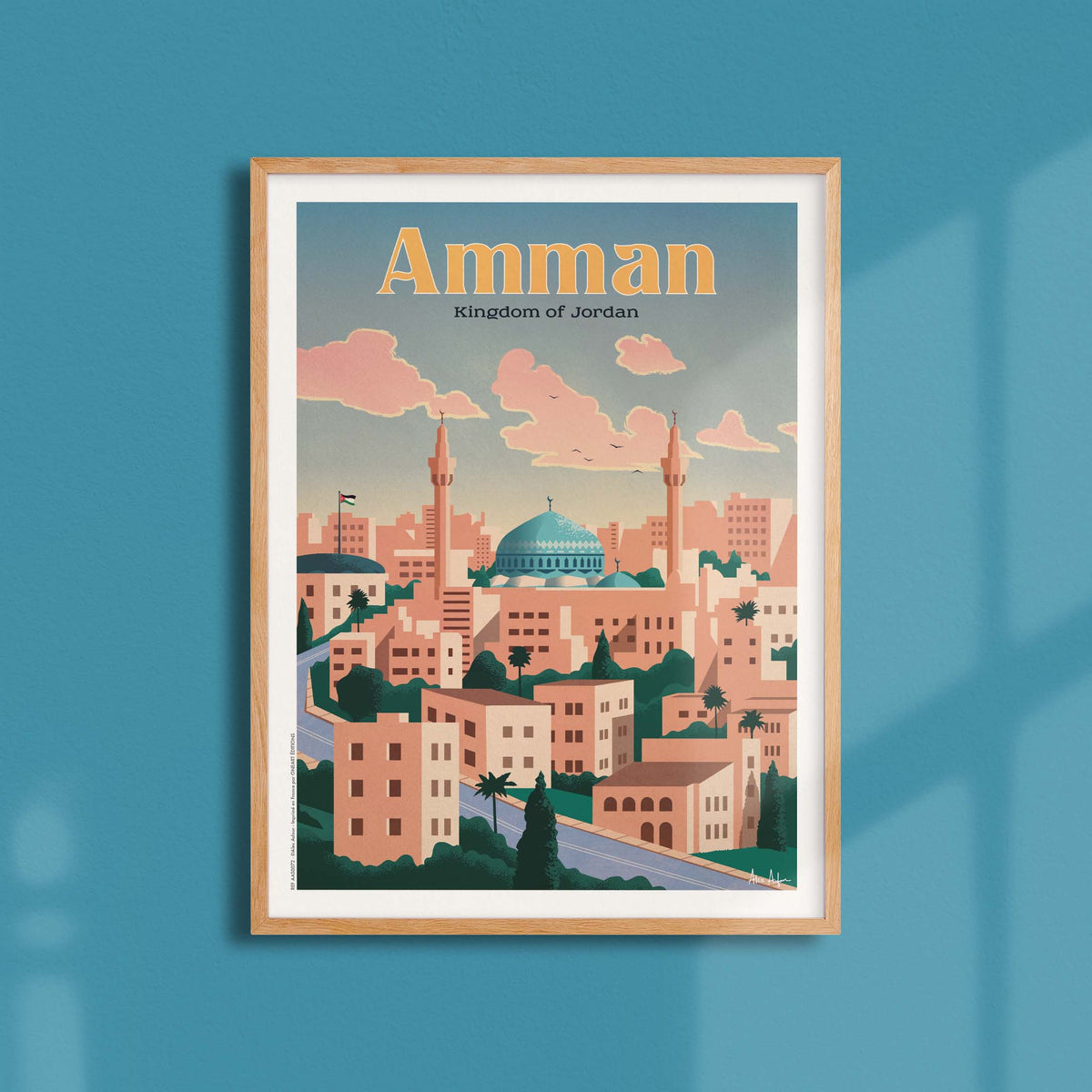 Affiche de voyage Jordanie - Amman par Alex Asfour