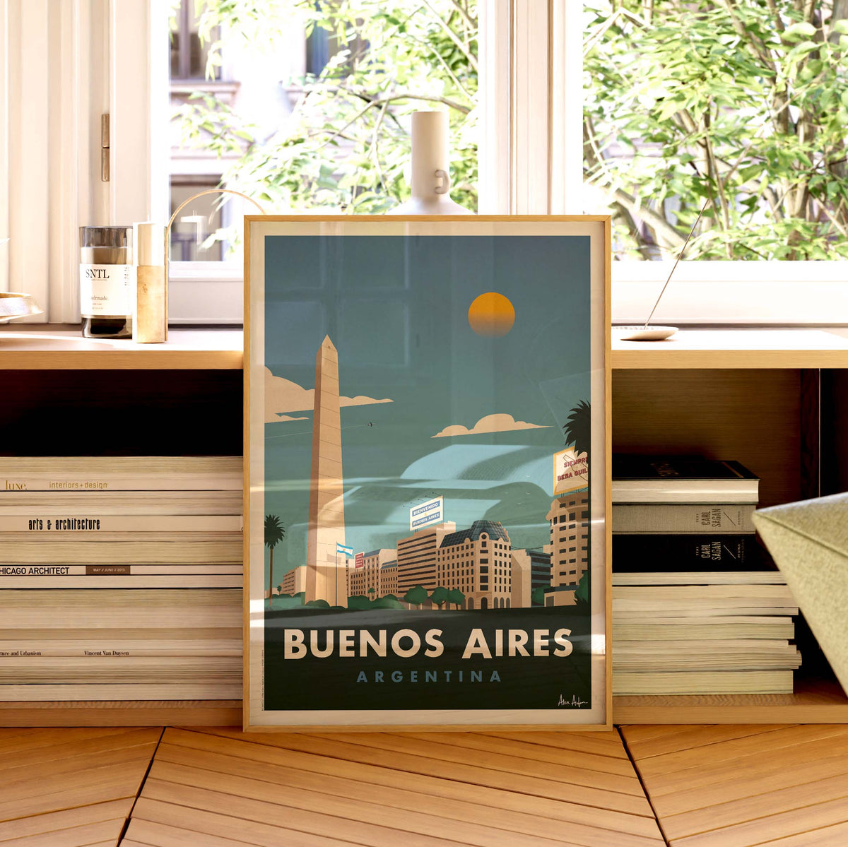 Affiche de voyage Argentine - Buenos Aires par Alex Asfour