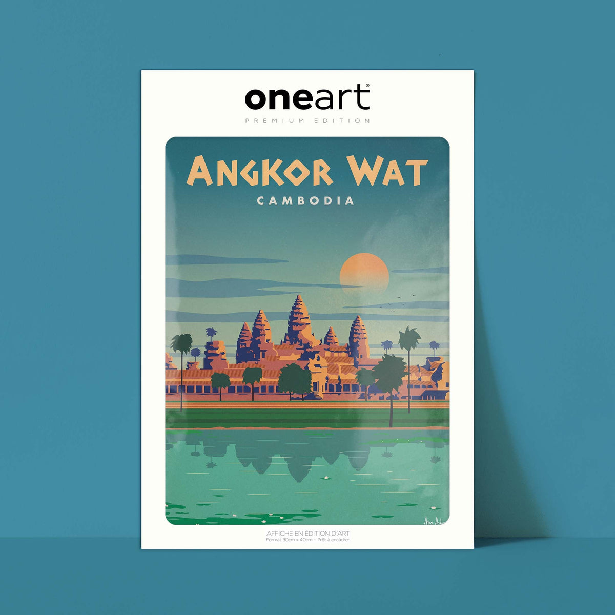 Affiche de voyage Cambodge - Angkor par Alex Asfour