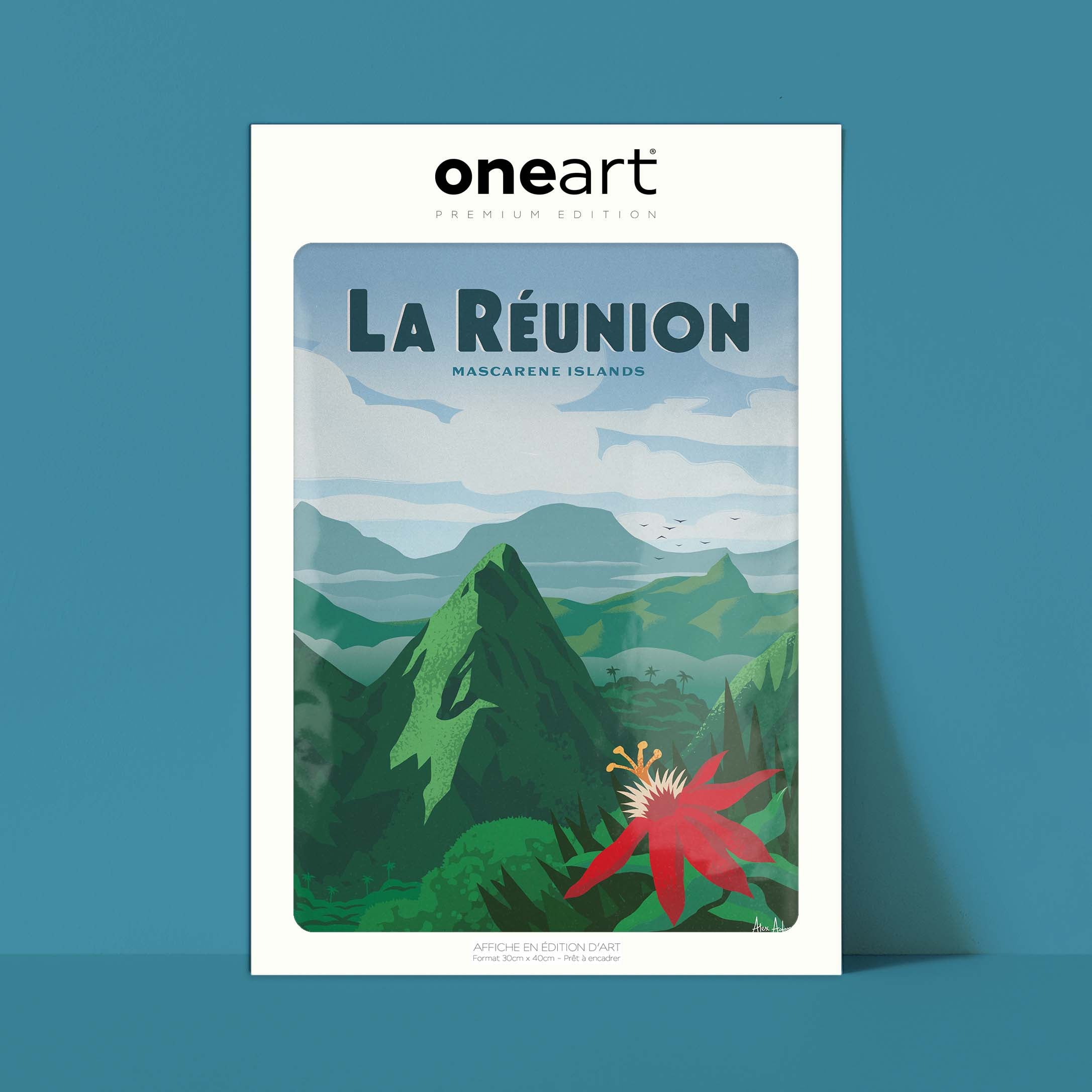 Affiche de voyage France - La Réunion par Alex Asfour