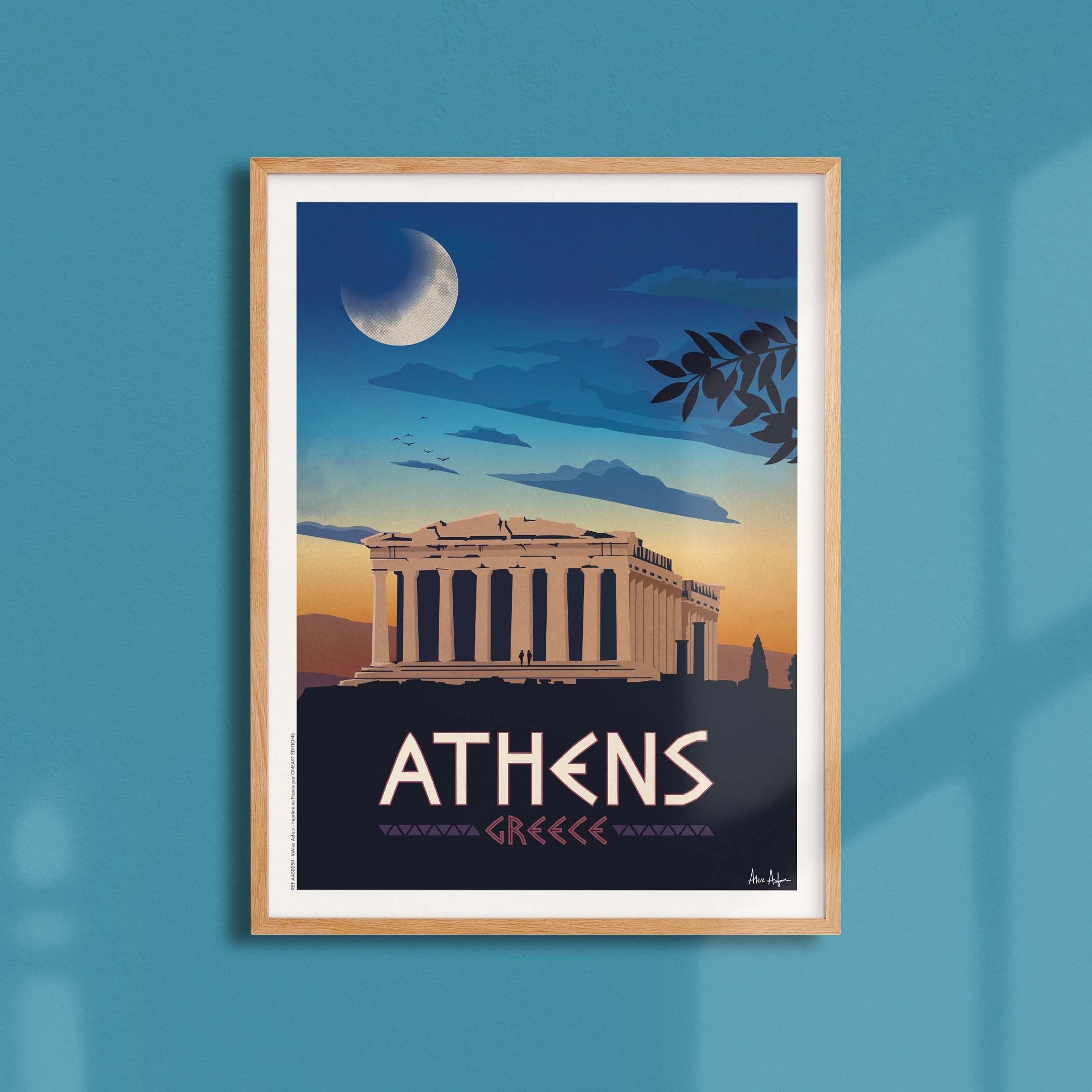 Affiche de voyage Grèce - Athènes par Alex Asfour