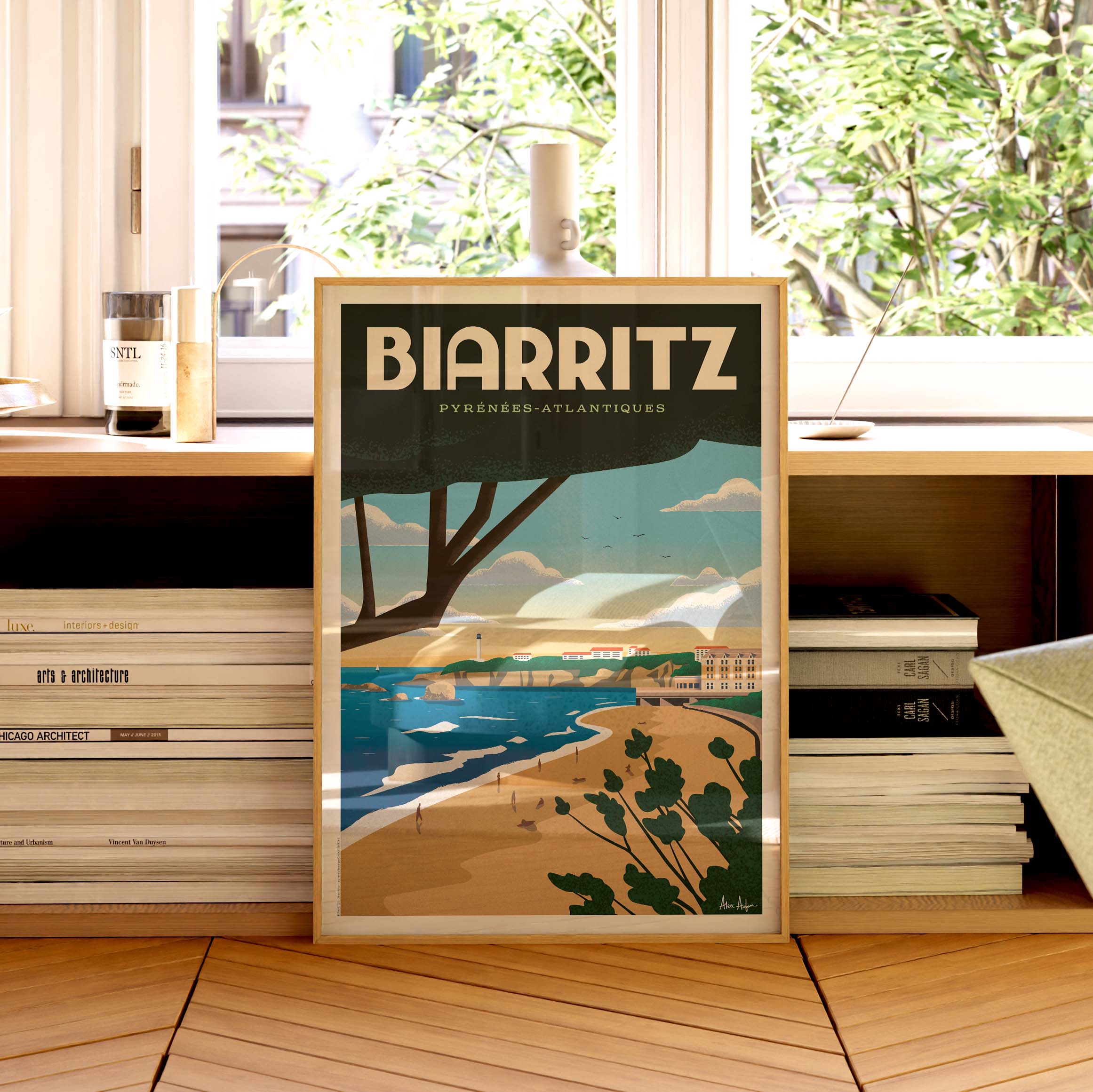 Affiche de voyage France - Biarritz par Alex Asfour