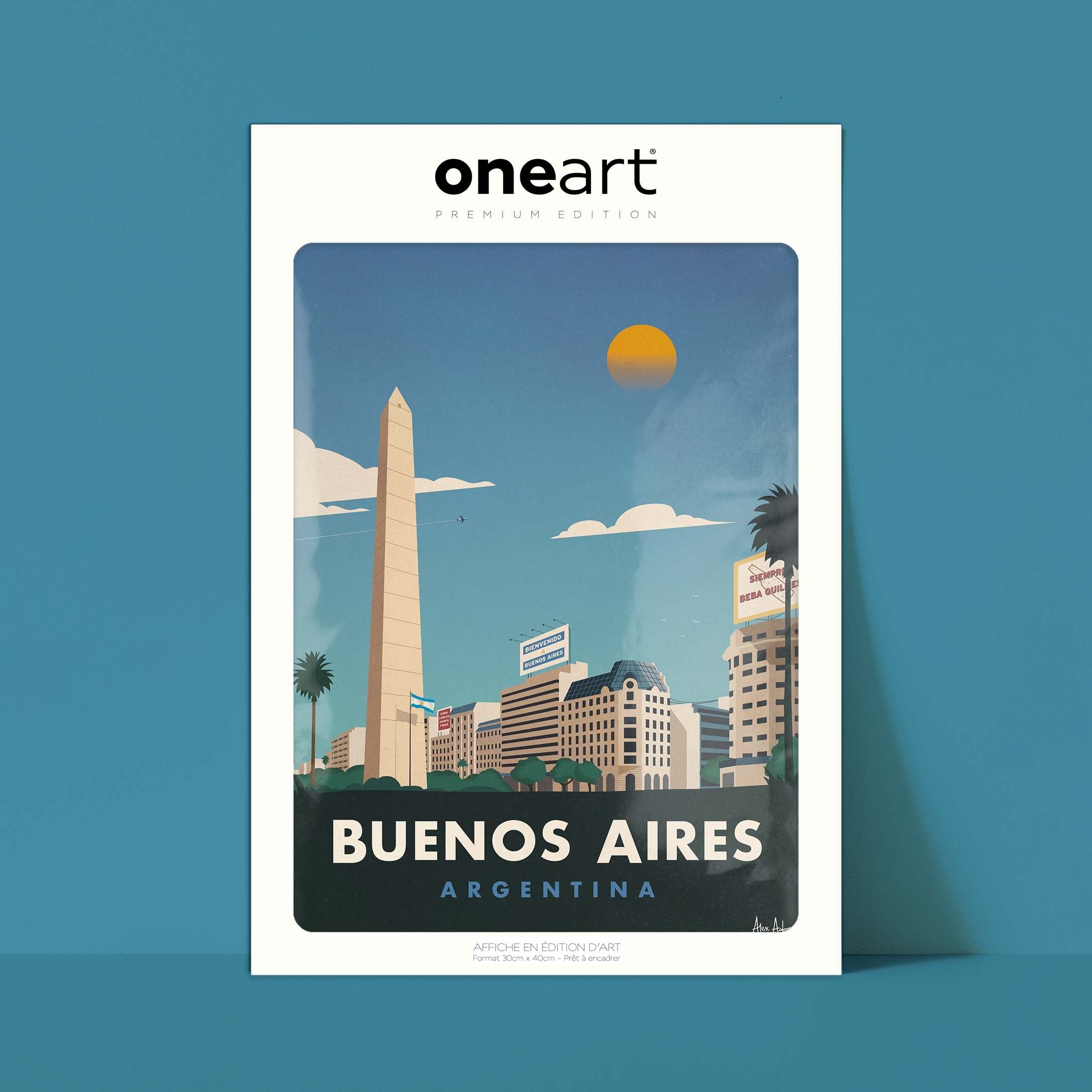 Affiche de voyage Argentine - Buenos Aires par Alex Asfour