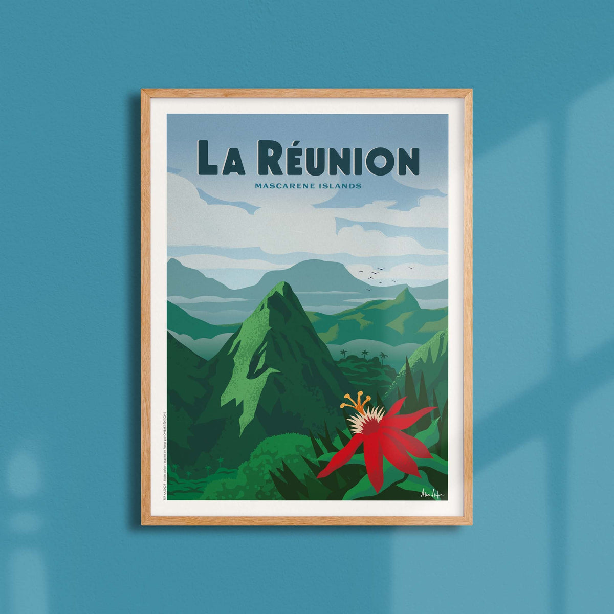 Affiche de voyage France - La Réunion par Alex Asfour