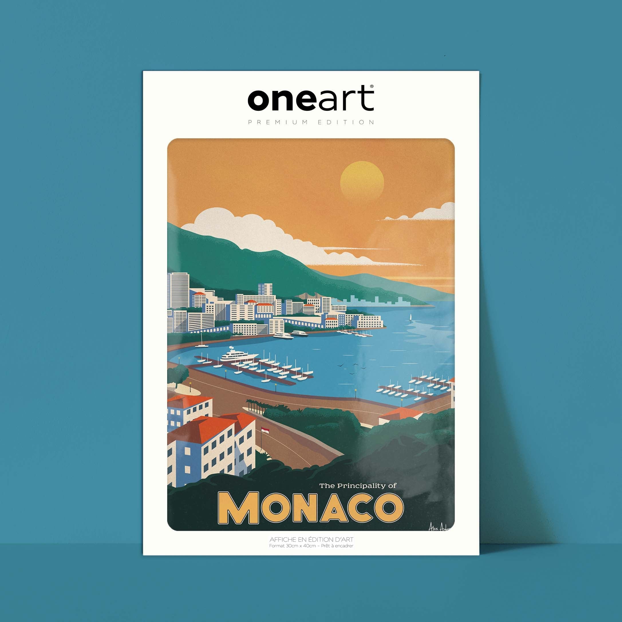 Affiche de voyage Monaco - Monte-Carlo par Alex Asfour