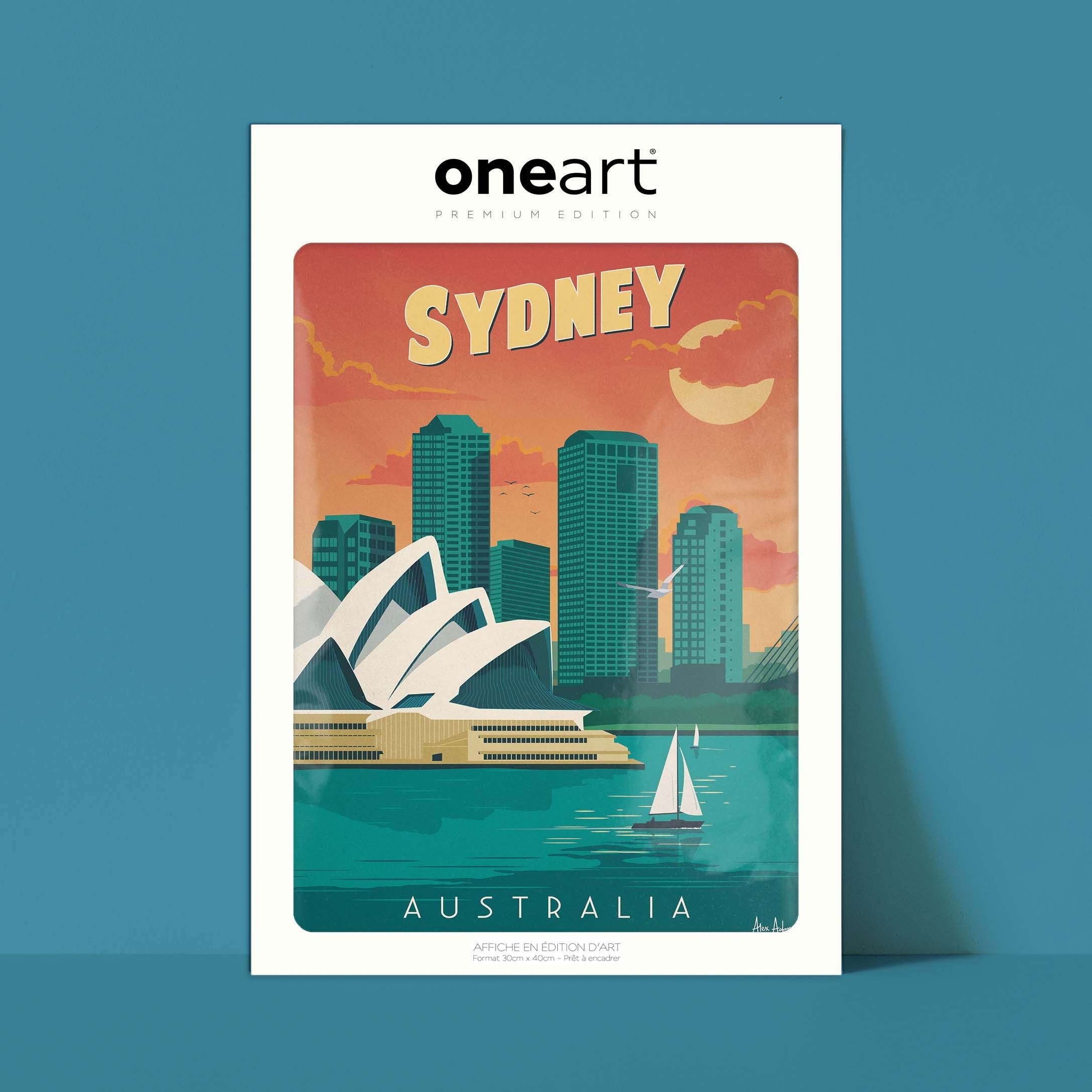 Affiche de voyage Australie - Sydney par Alex Asfour