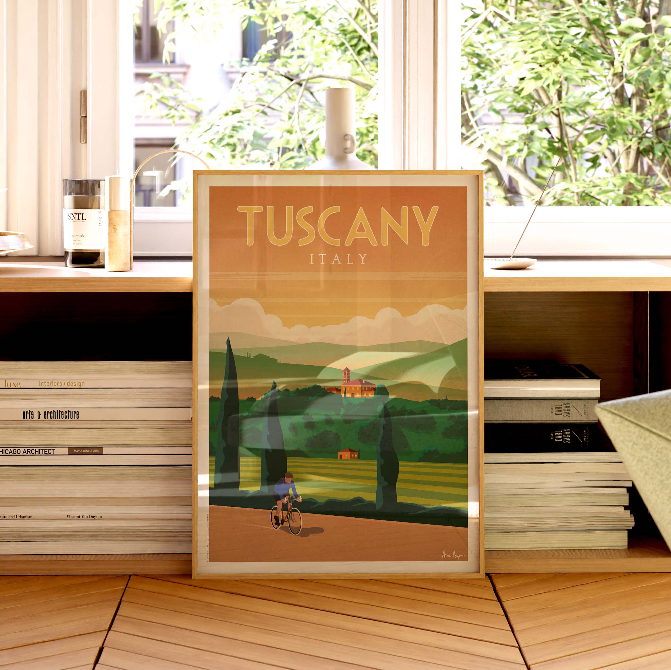 Affiche de voyage Italie - Toscane par Alex Asfour