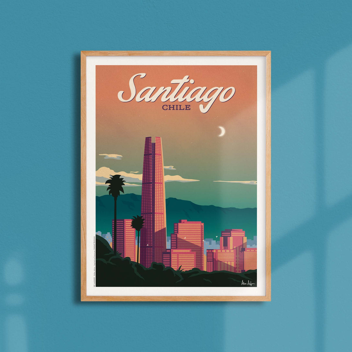 Affiche de voyage Chili - Santiago par Alex Asfour