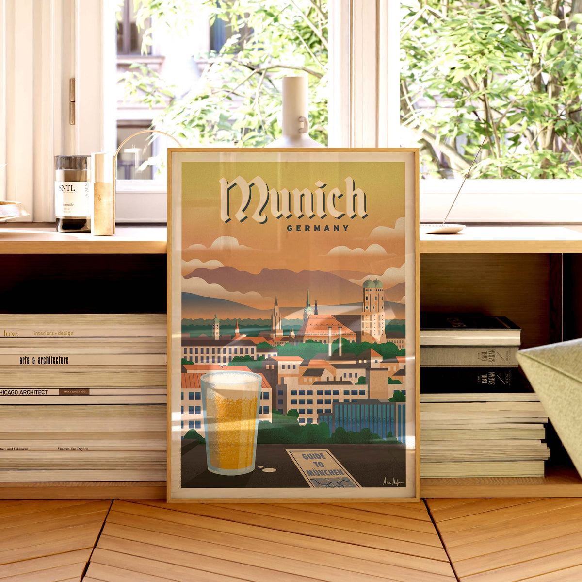 Affiche de voyage Allemagne - Munich par Alex Asfour