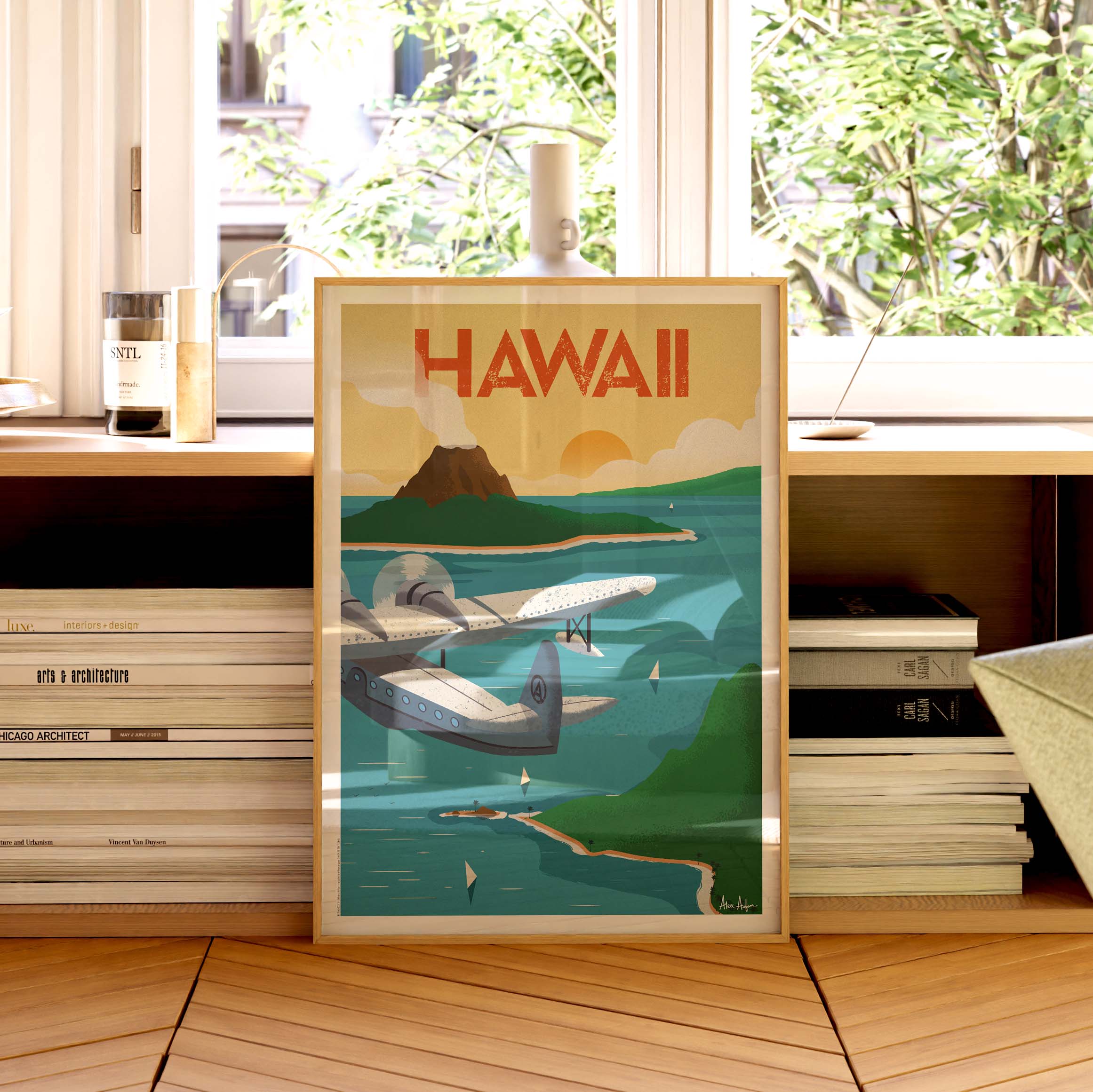 Affiche de voyage États-Unis - Hawaï par Alex Asfour
