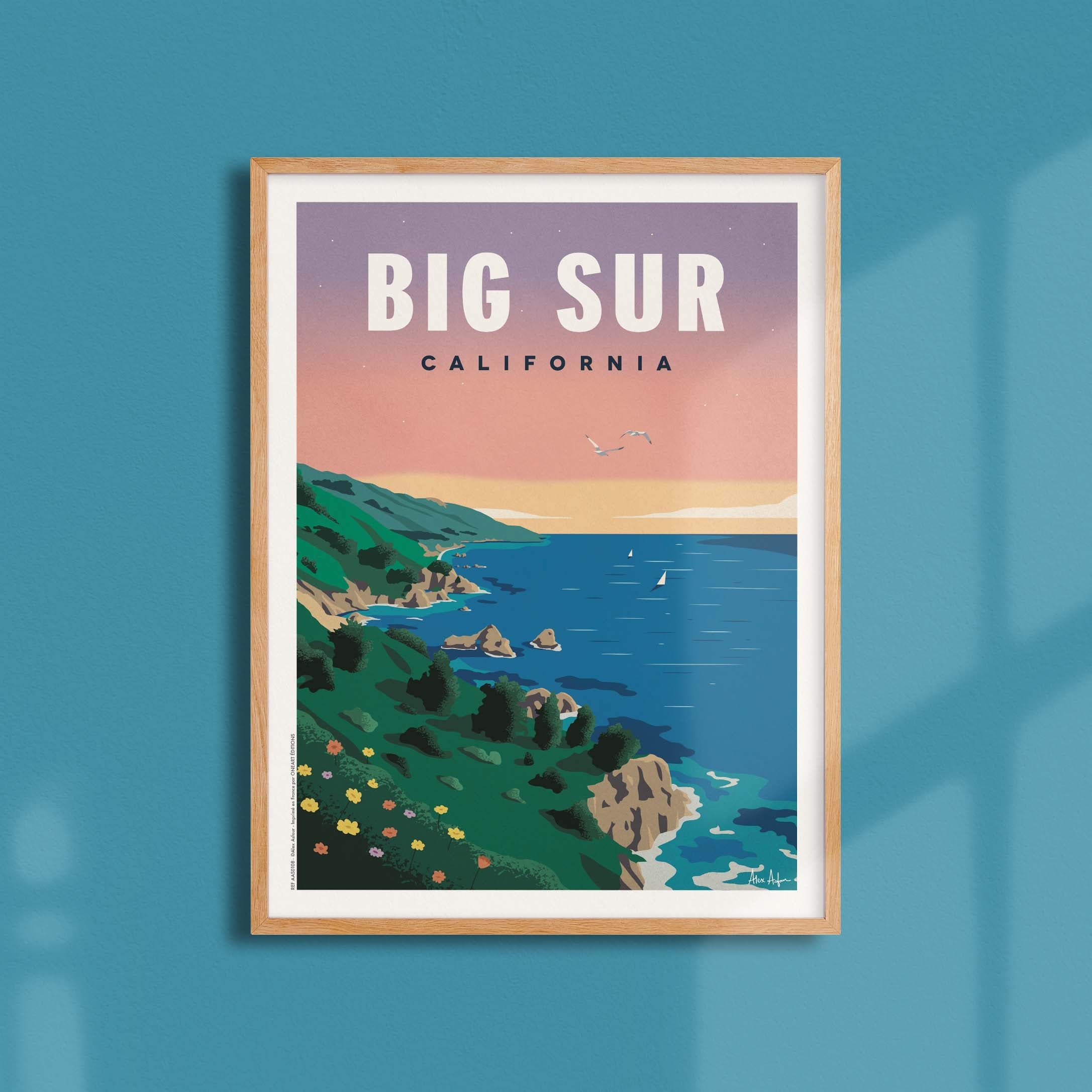 Affiche de voyage États-Unis - Big Sur par Alex Asfour