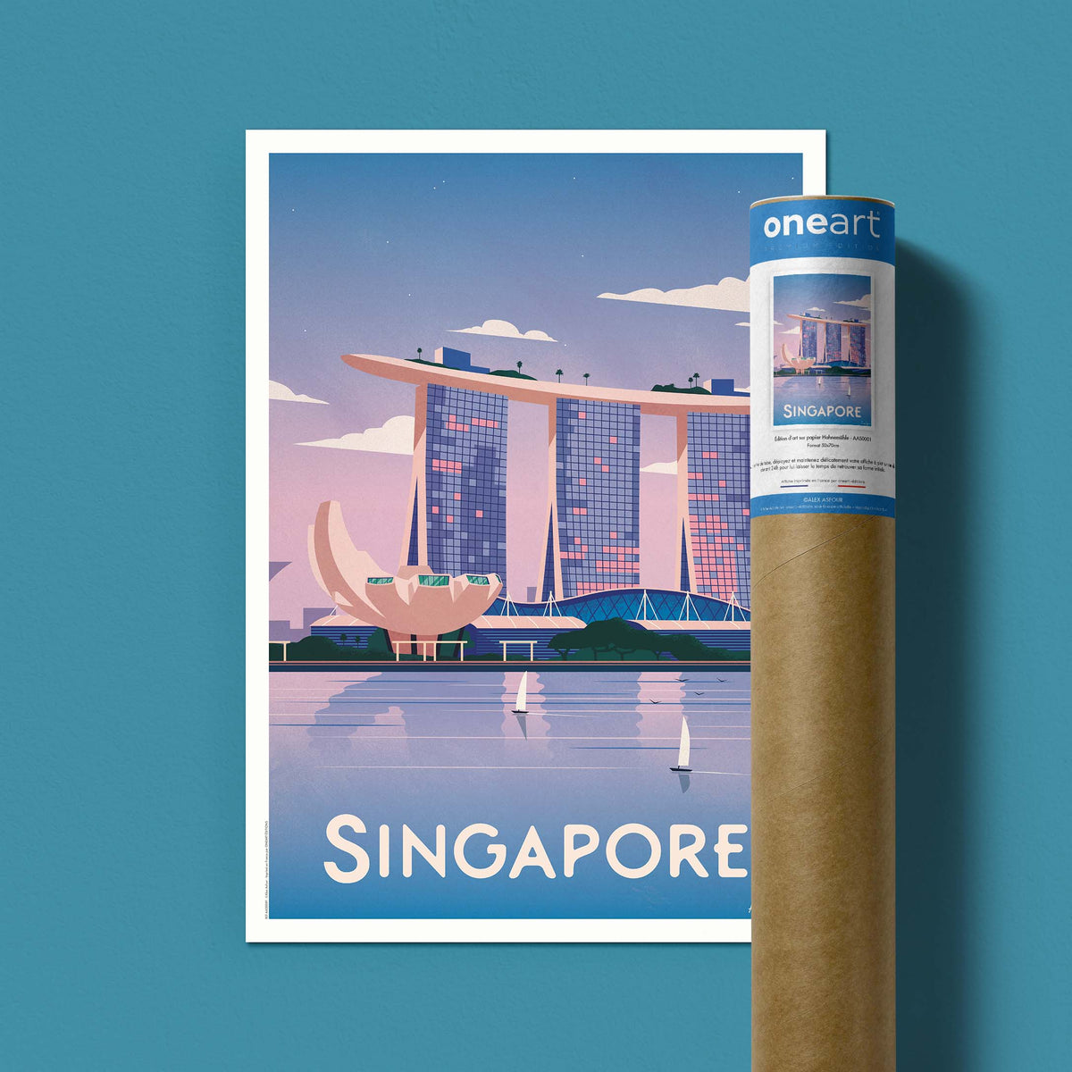 Affiche de voyage Singapour -  par Alex Asfour