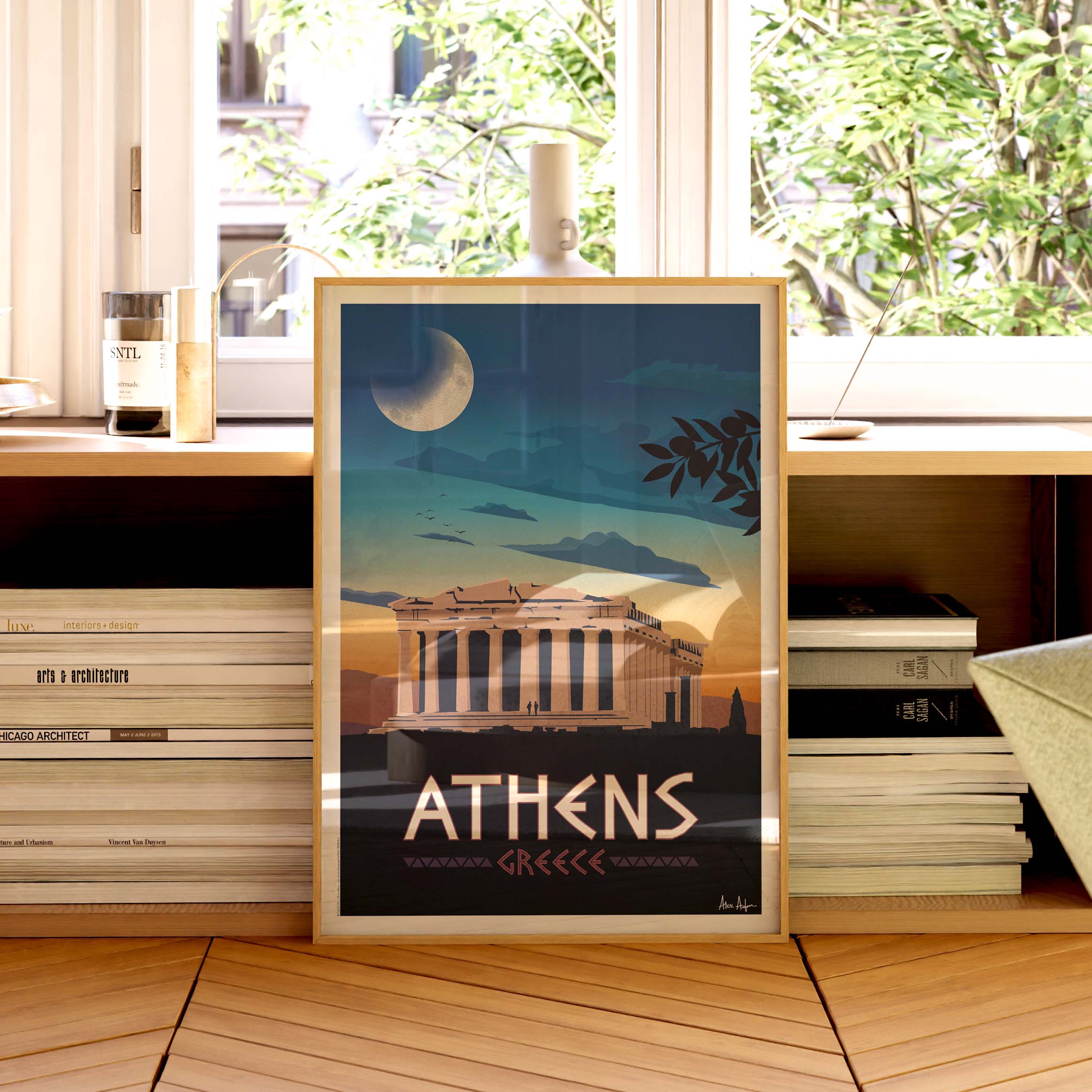 Affiche de voyage Grèce - Athènes par Alex Asfour