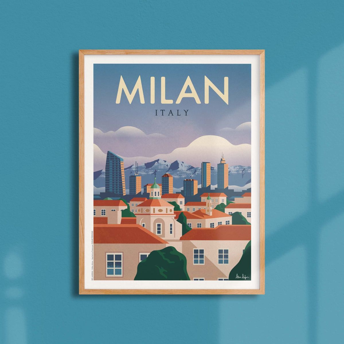 Affiche de voyage Italie - Milan par Alex Asfour