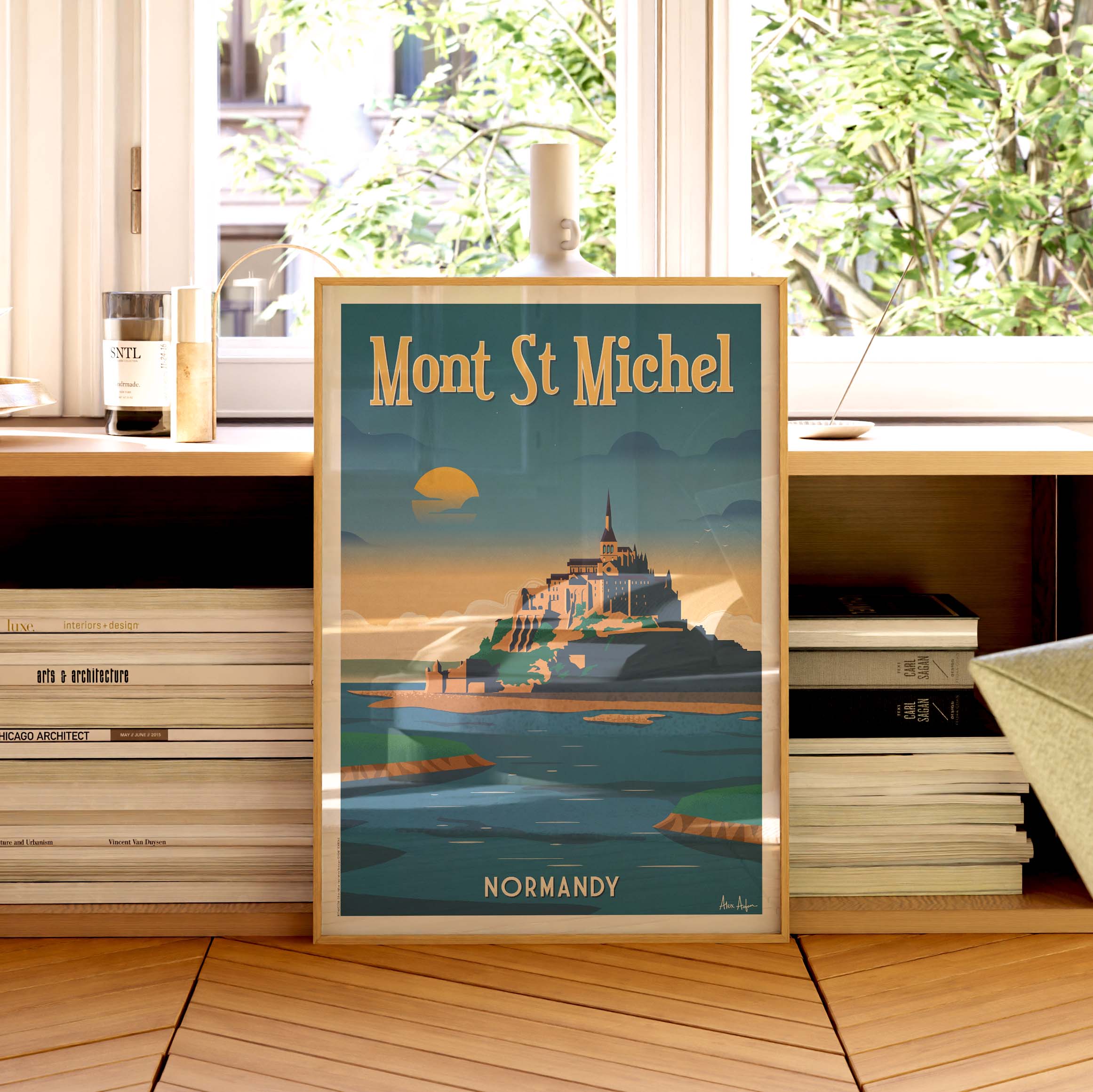 Affiche de voyage France - Mont-Saint-Michel par Alex Asfour
