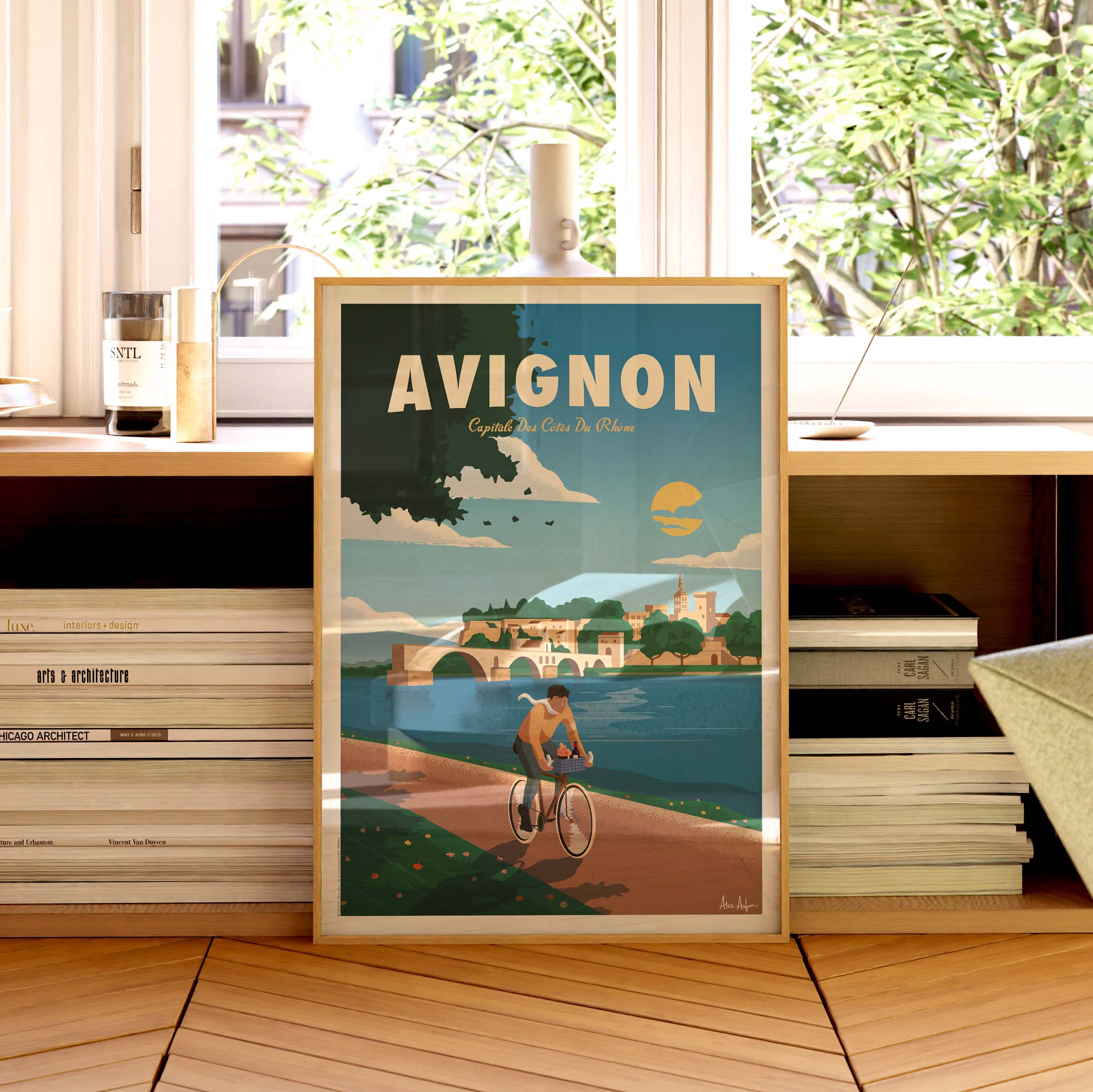 Affiche de voyage France - Avignon par Alex Asfour