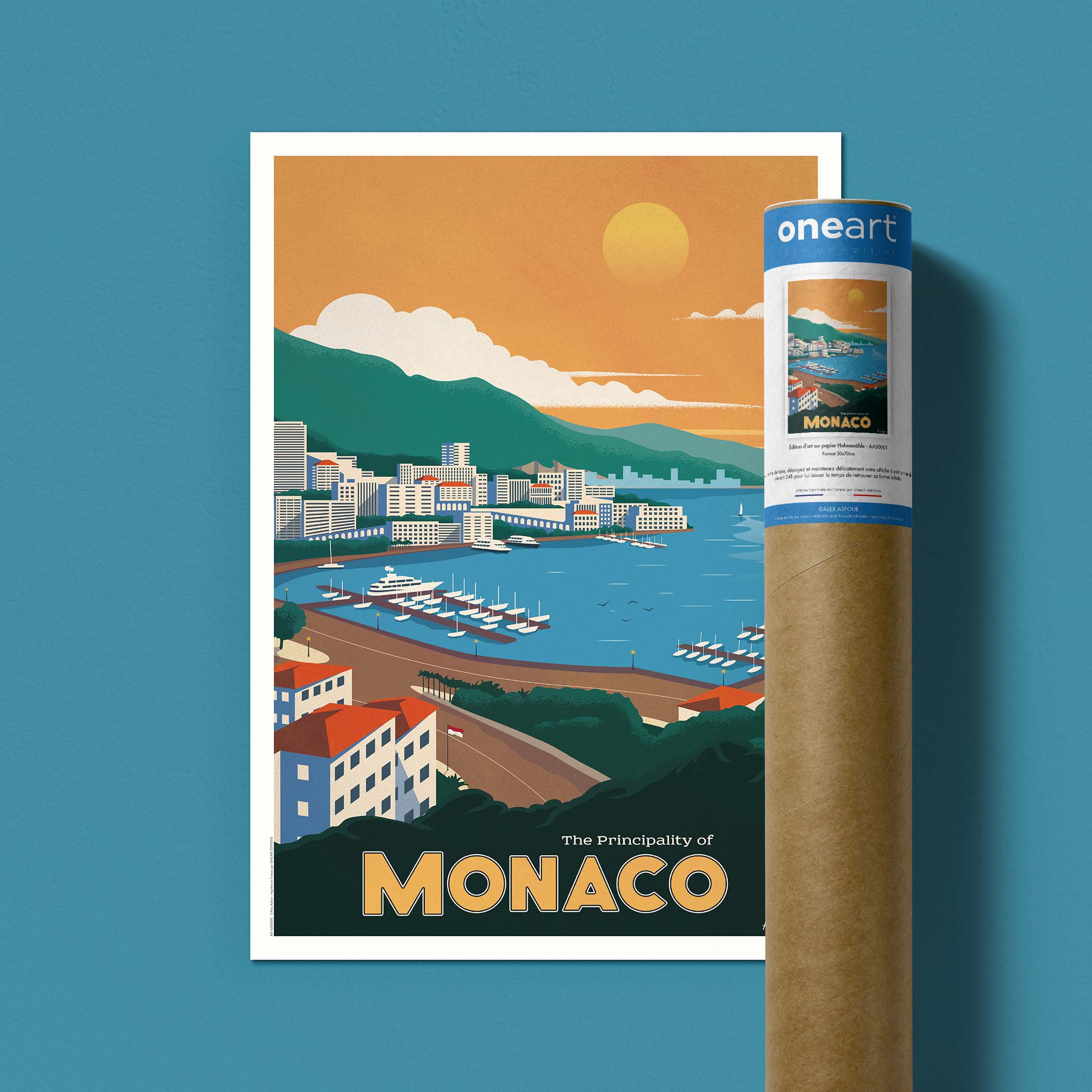 Affiche de voyage Monaco - Monte-Carlo par Alex Asfour