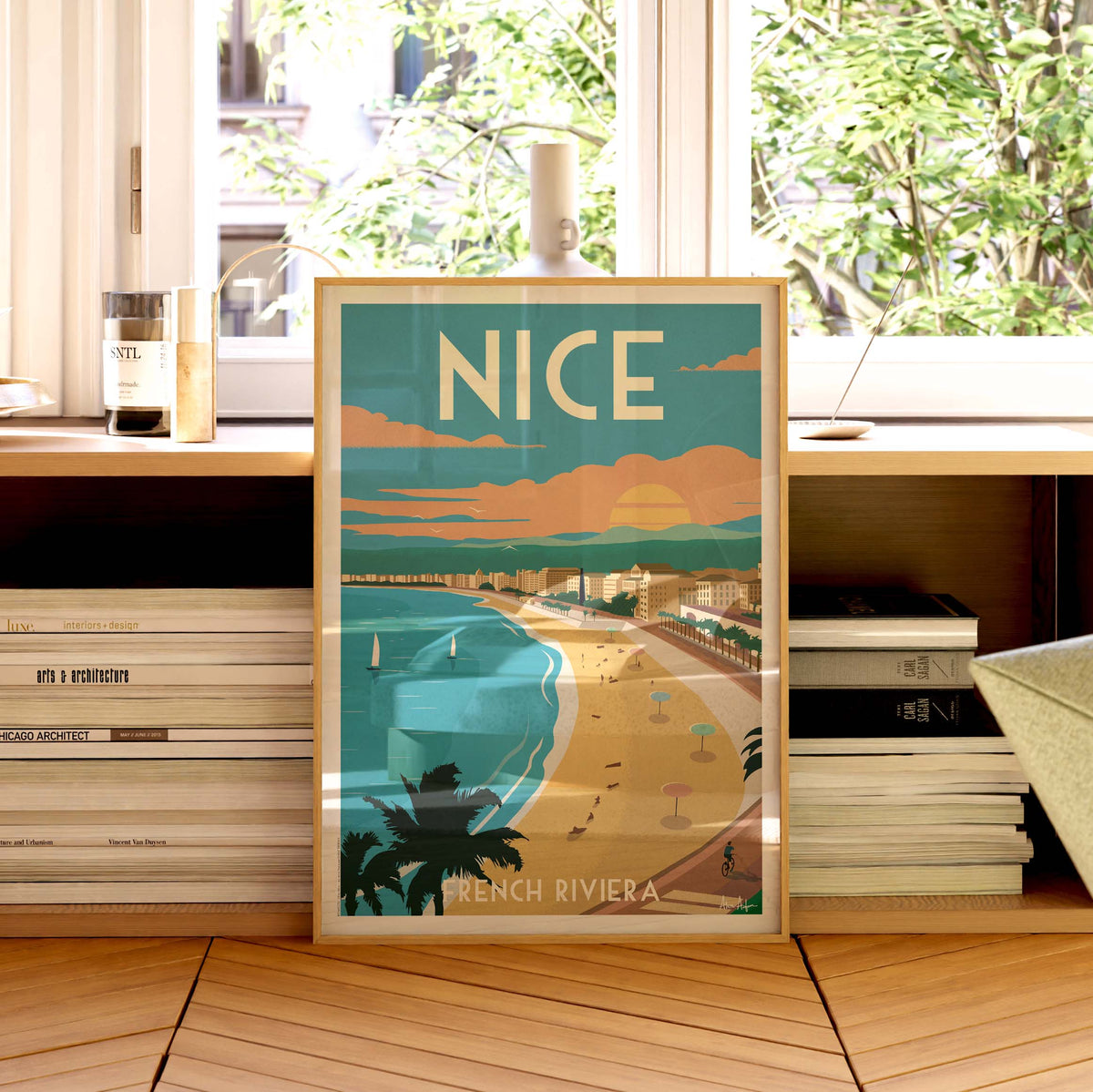 Affiche de voyage France - Nice par Alex Asfour