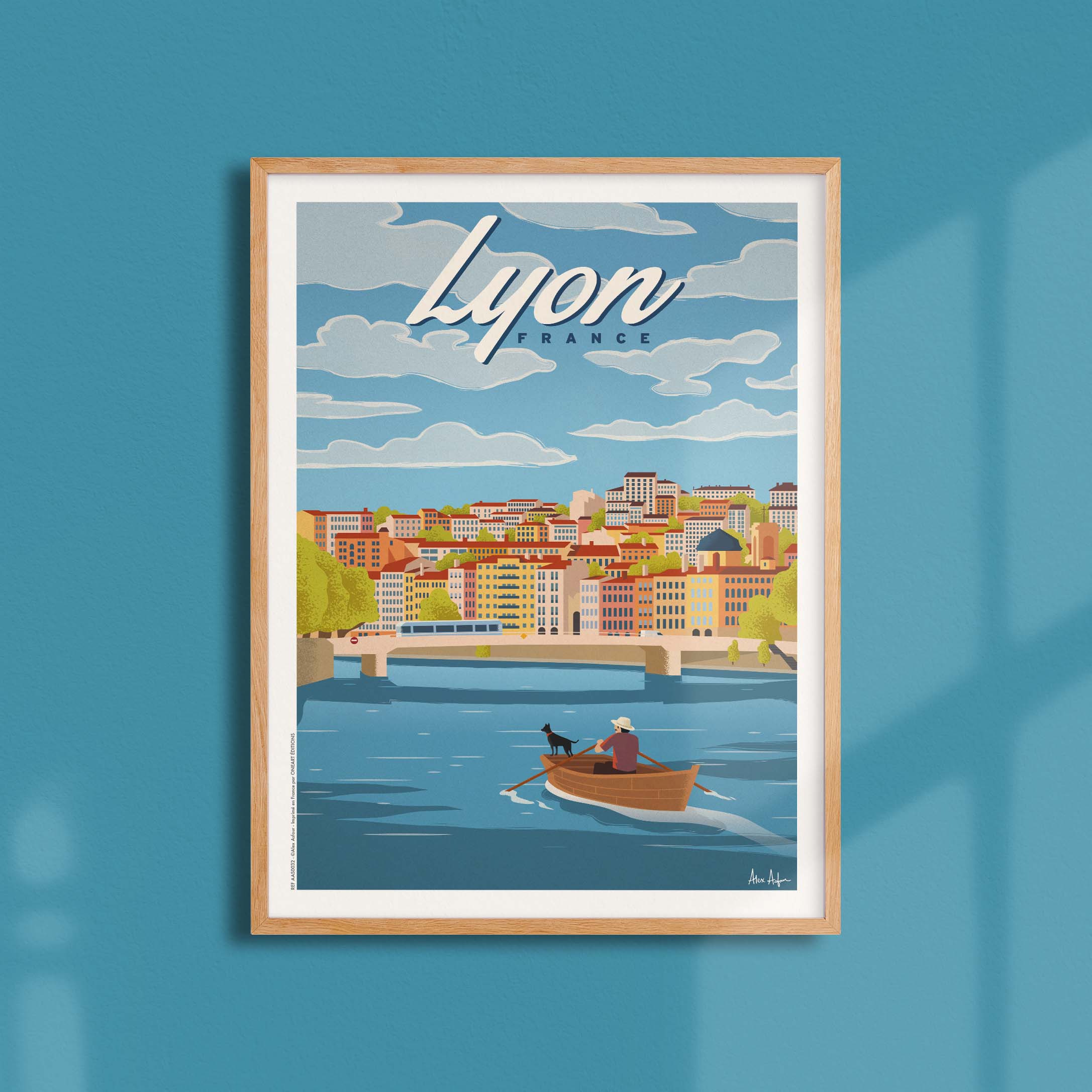 Affiche de voyage France - Lyon par Alex Asfour