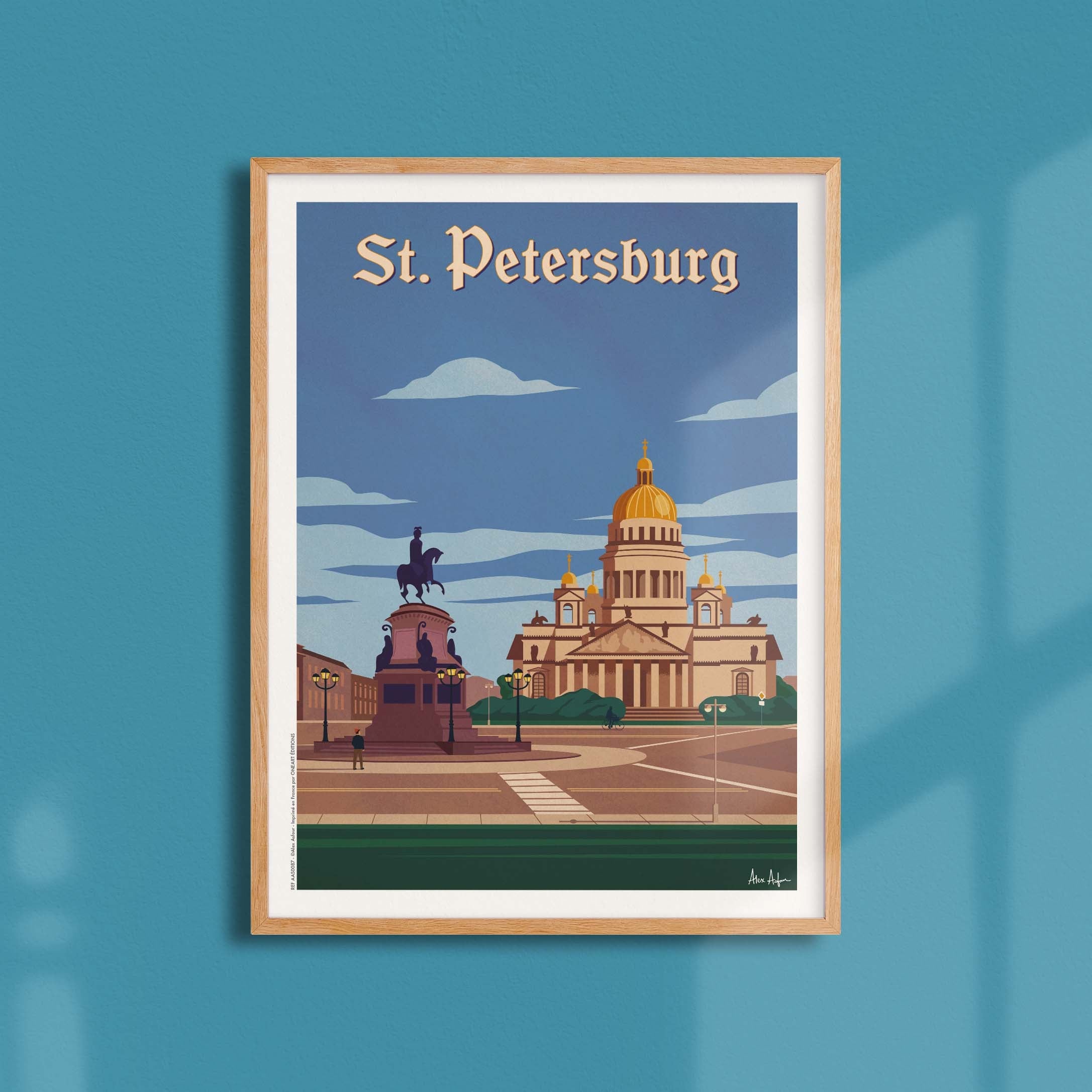 Affiche de voyage Russie - Saint-Pétersbourg par Alex Asfour
