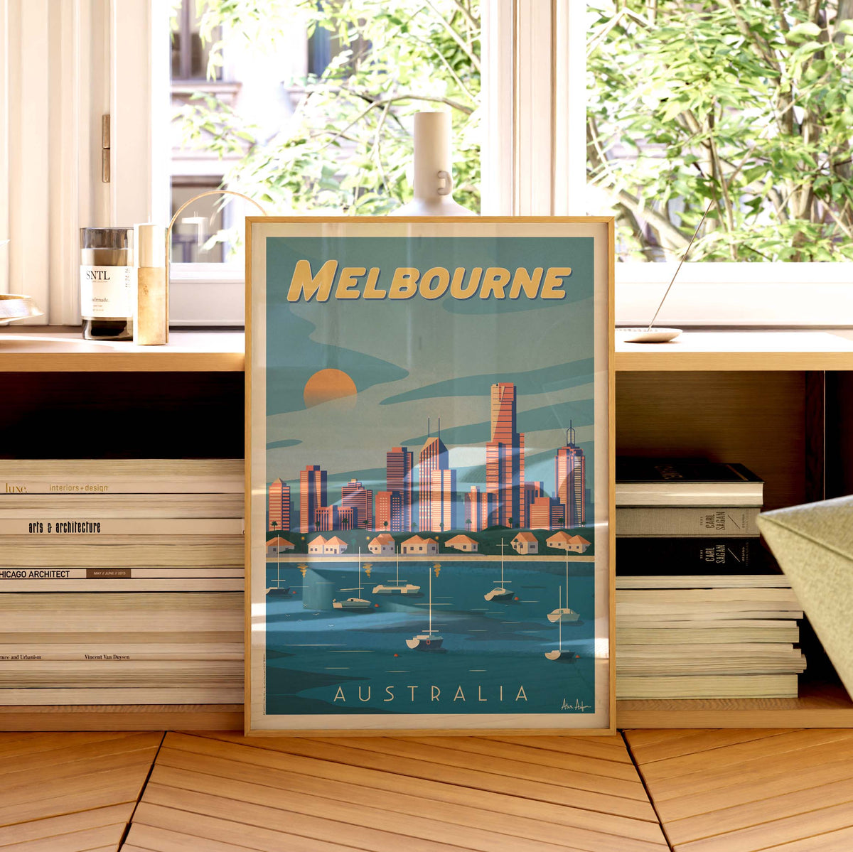 Affiche de voyage Australie - Melbourne par Alex Asfour