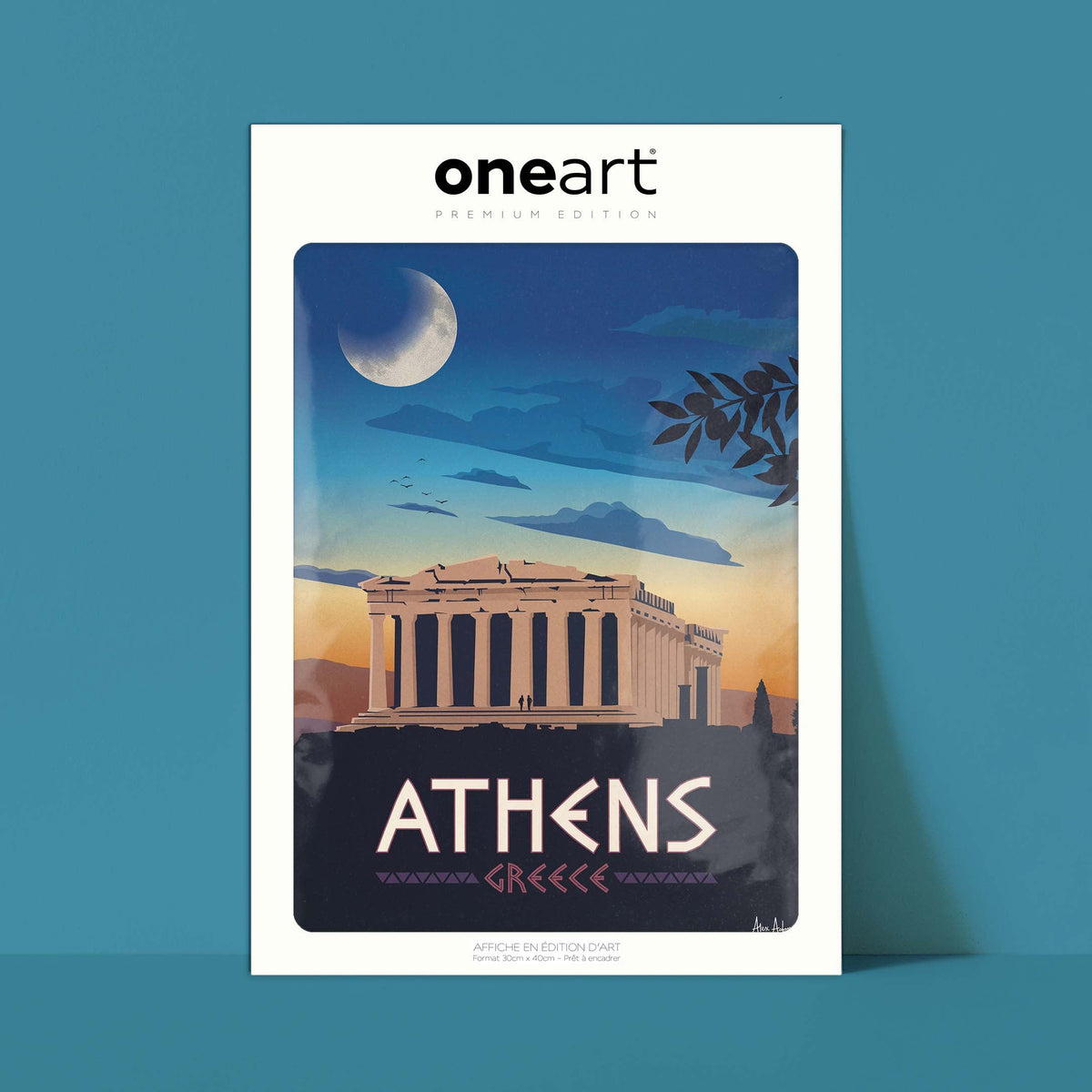Affiche de voyage Grèce - Athènes par Alex Asfour