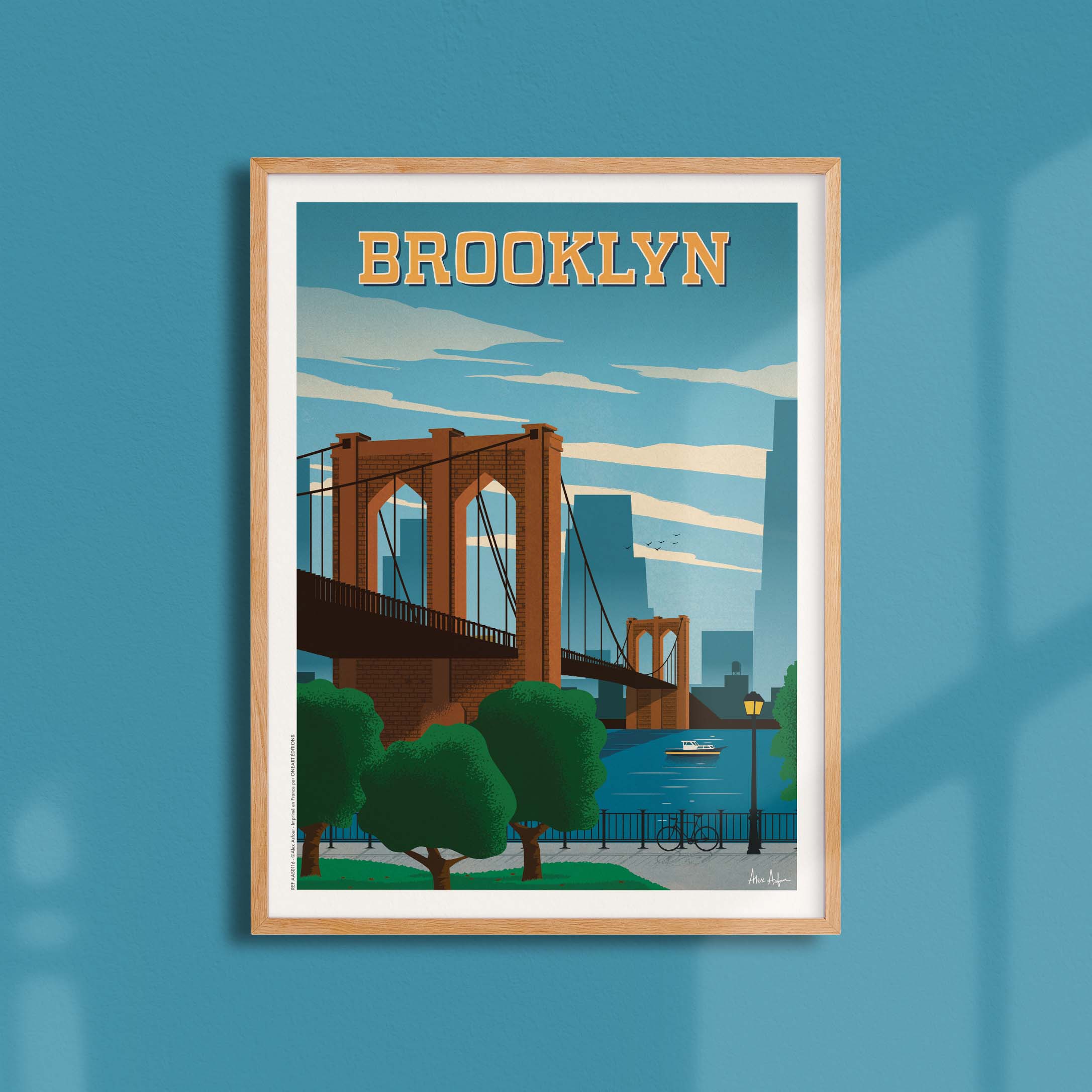 Affiche de voyage États-Unis - New York - Brooklyn par Alex Asfour