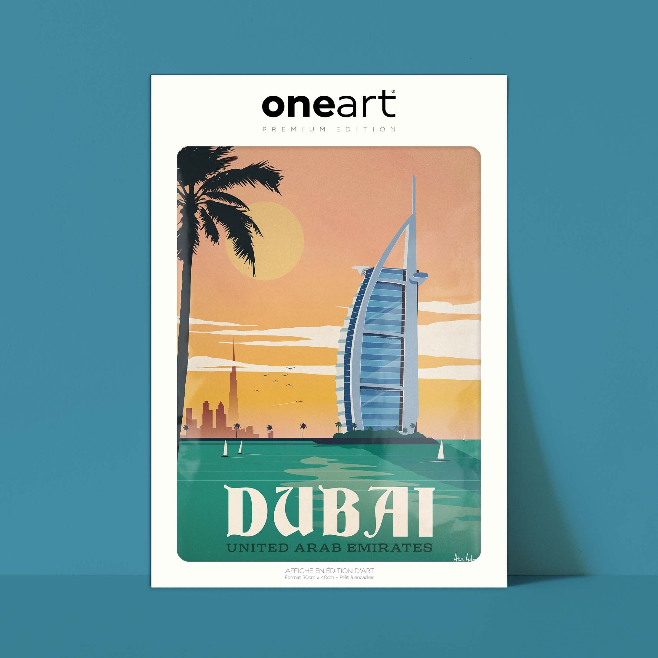 Affiche de voyage Émirats arabes unis - Dubaï par Alex Asfour