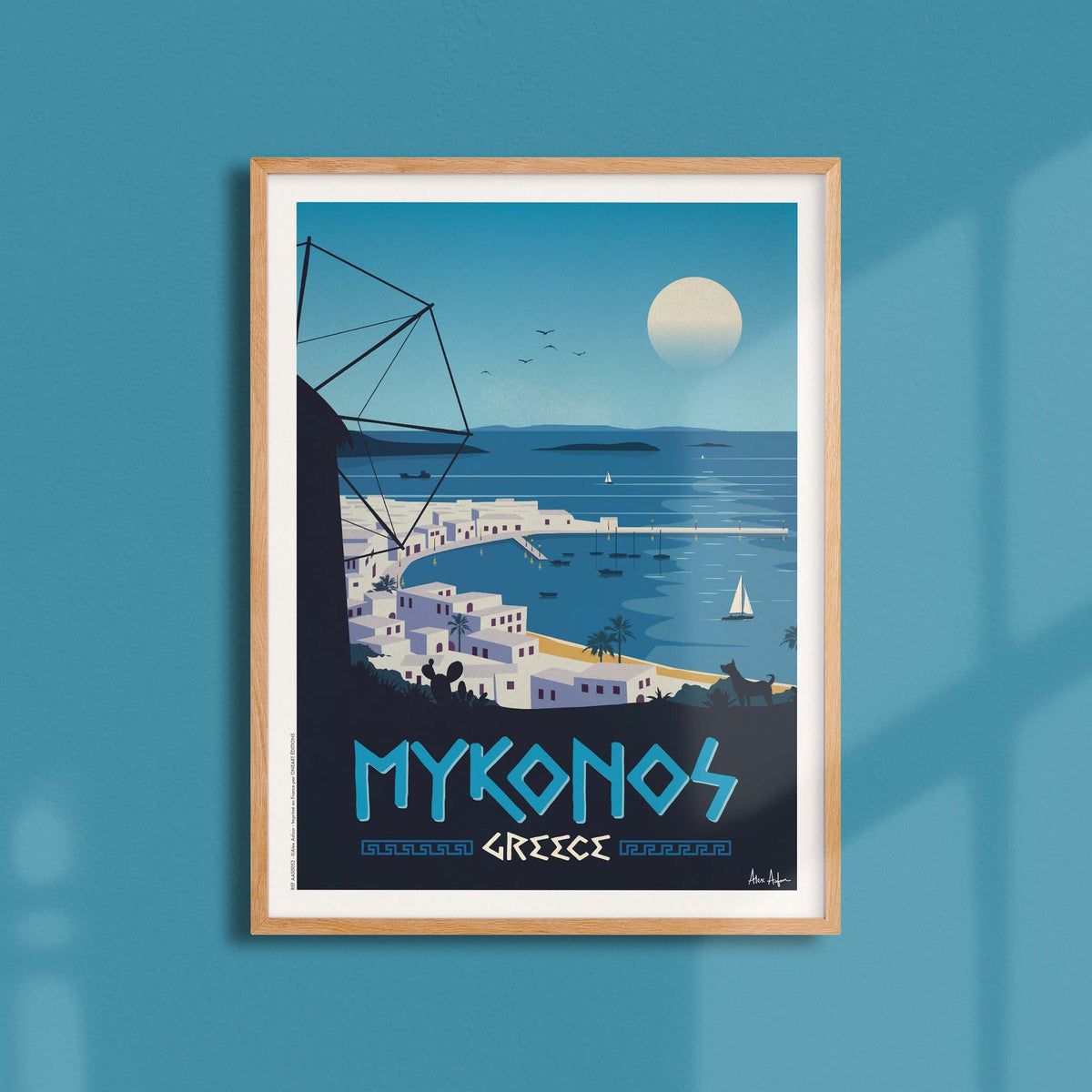 Affiche de voyage Grèce - Mykonos par Alex Asfour