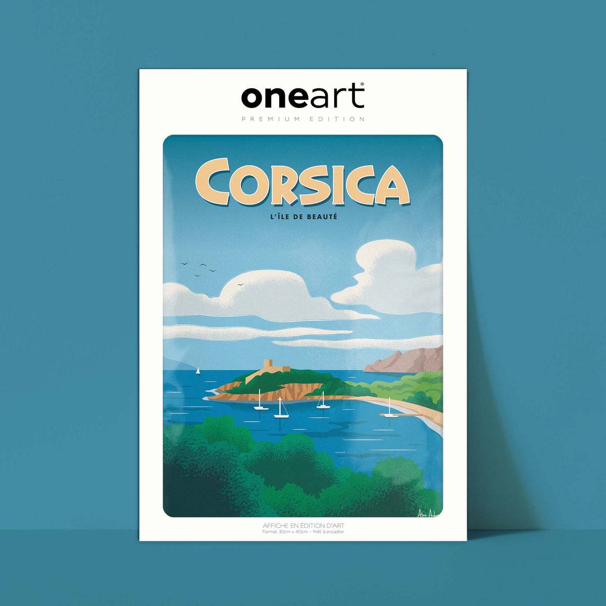 Affiche de voyage France - Corse par Alex Asfour