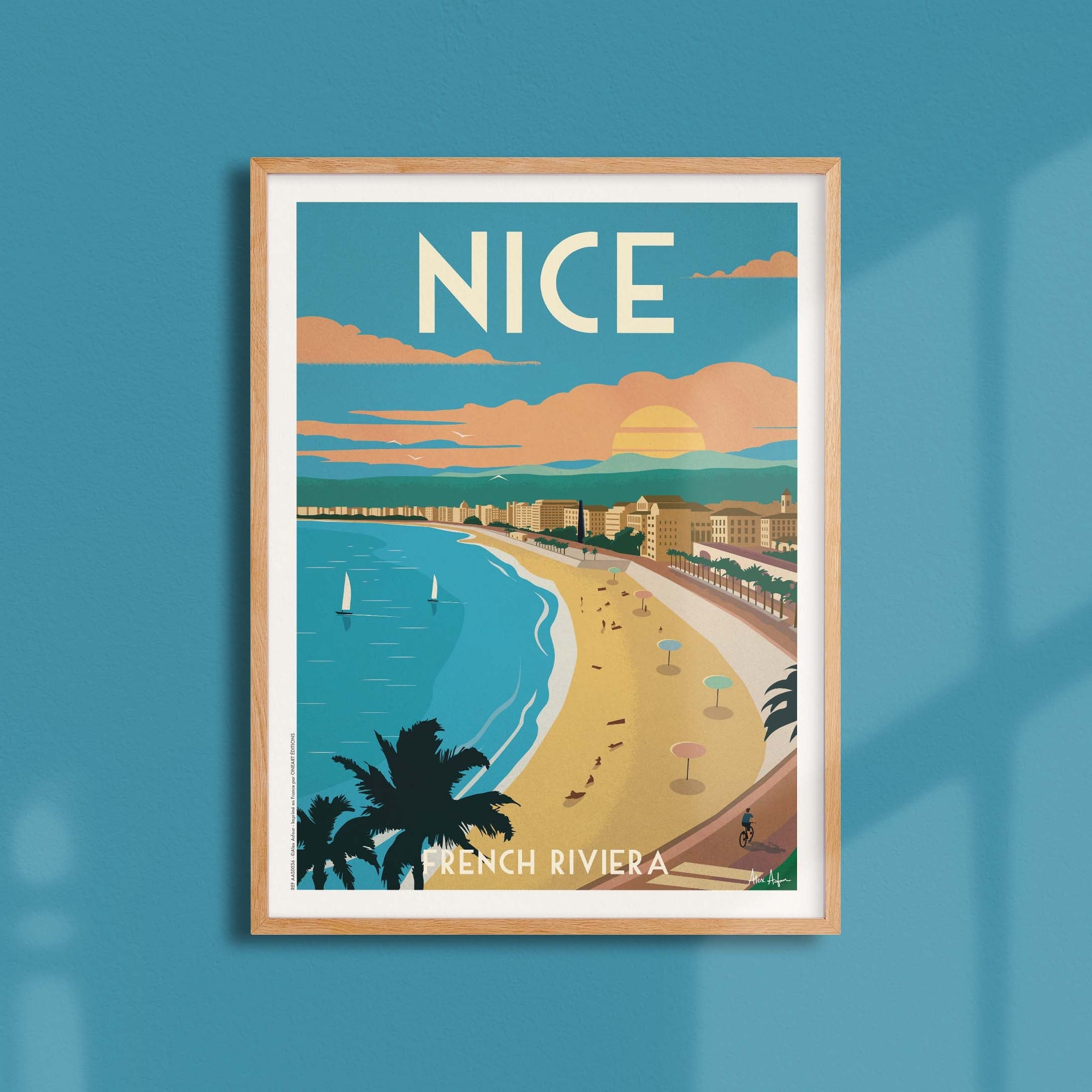 Affiche de voyage France - Nice par Alex Asfour