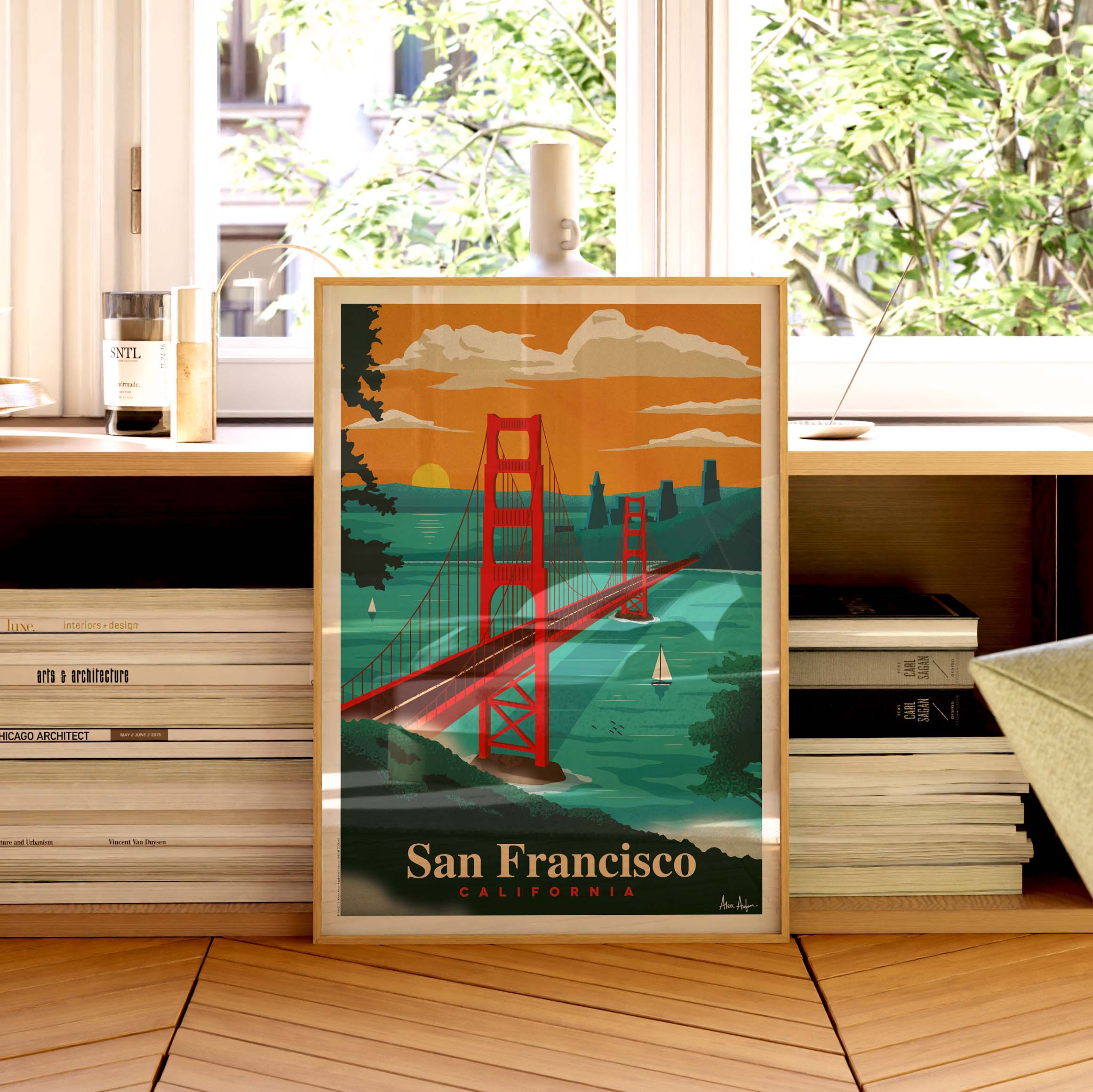 Affiche de voyage États-Unis - San Francisco par Alex Asfour