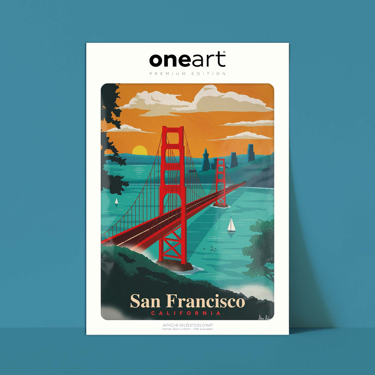 Affiche de voyage États-Unis - San Francisco par Alex Asfour