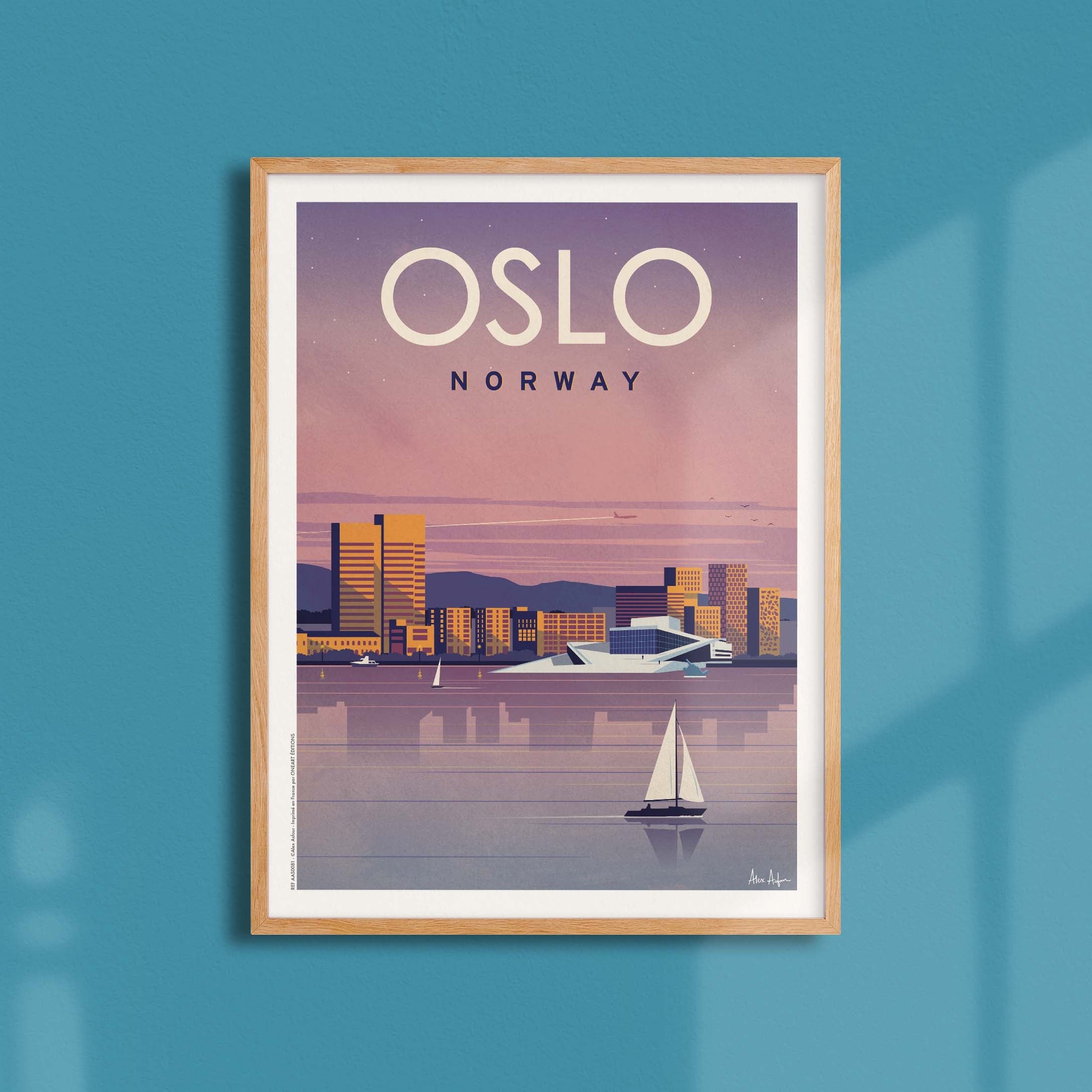 Affiche de voyage Norvège - Oslo par Alex Asfour