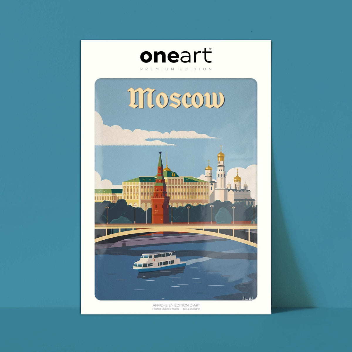 Affiche de voyage Russie - Moscou par Alex Asfour